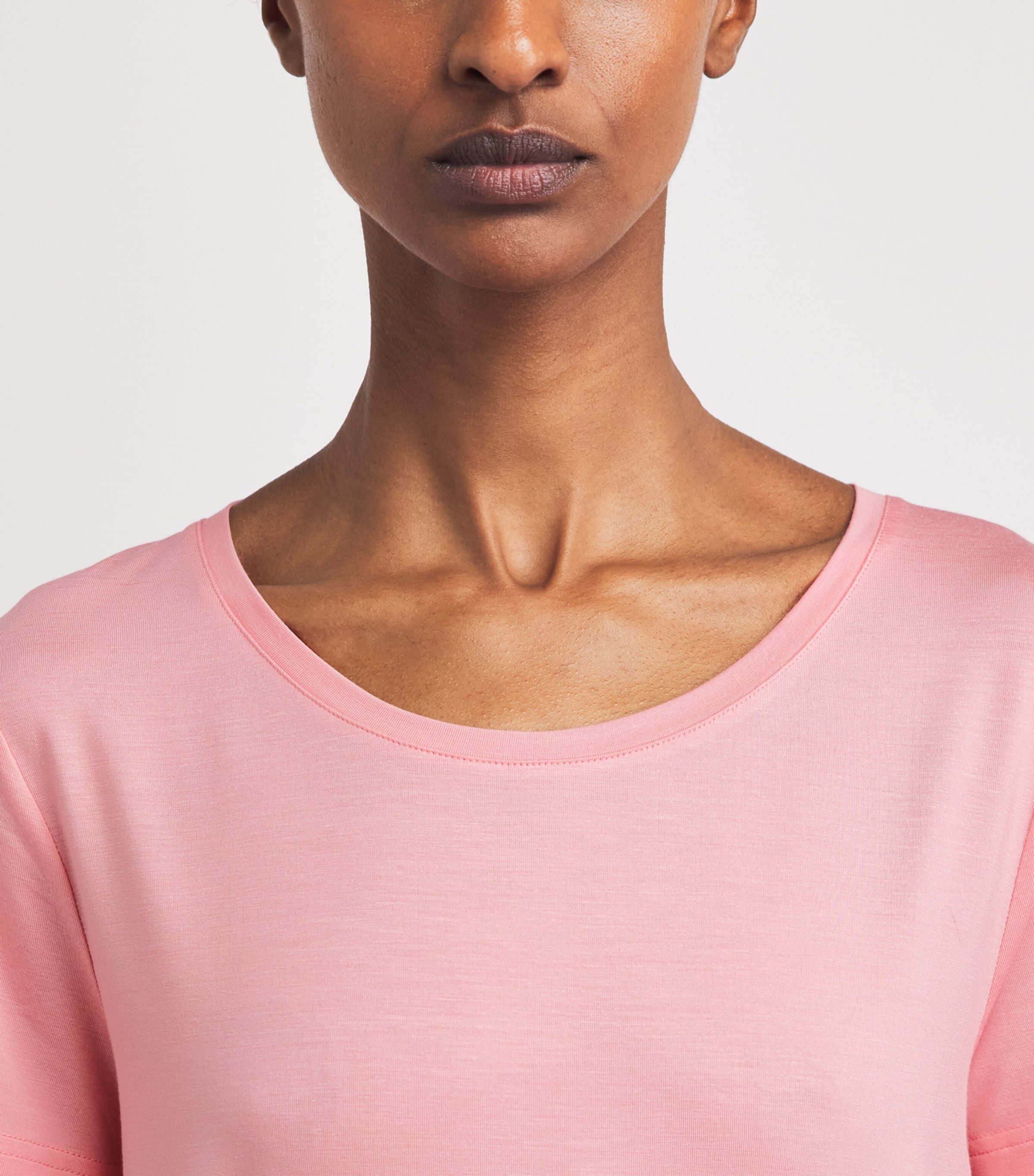 Derek Rose Womens Micro Modal Lara Pyjama Top Pink Image 3