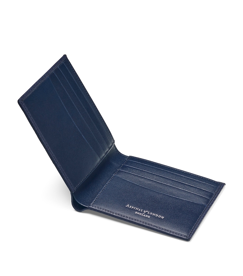 Classic Billfold Leather Wallet NAVY Image 2