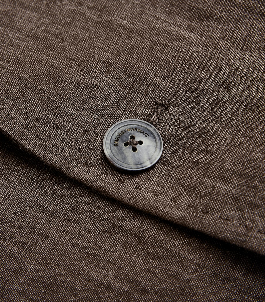 Linen Single-Breasted Blazer 444 Image 5