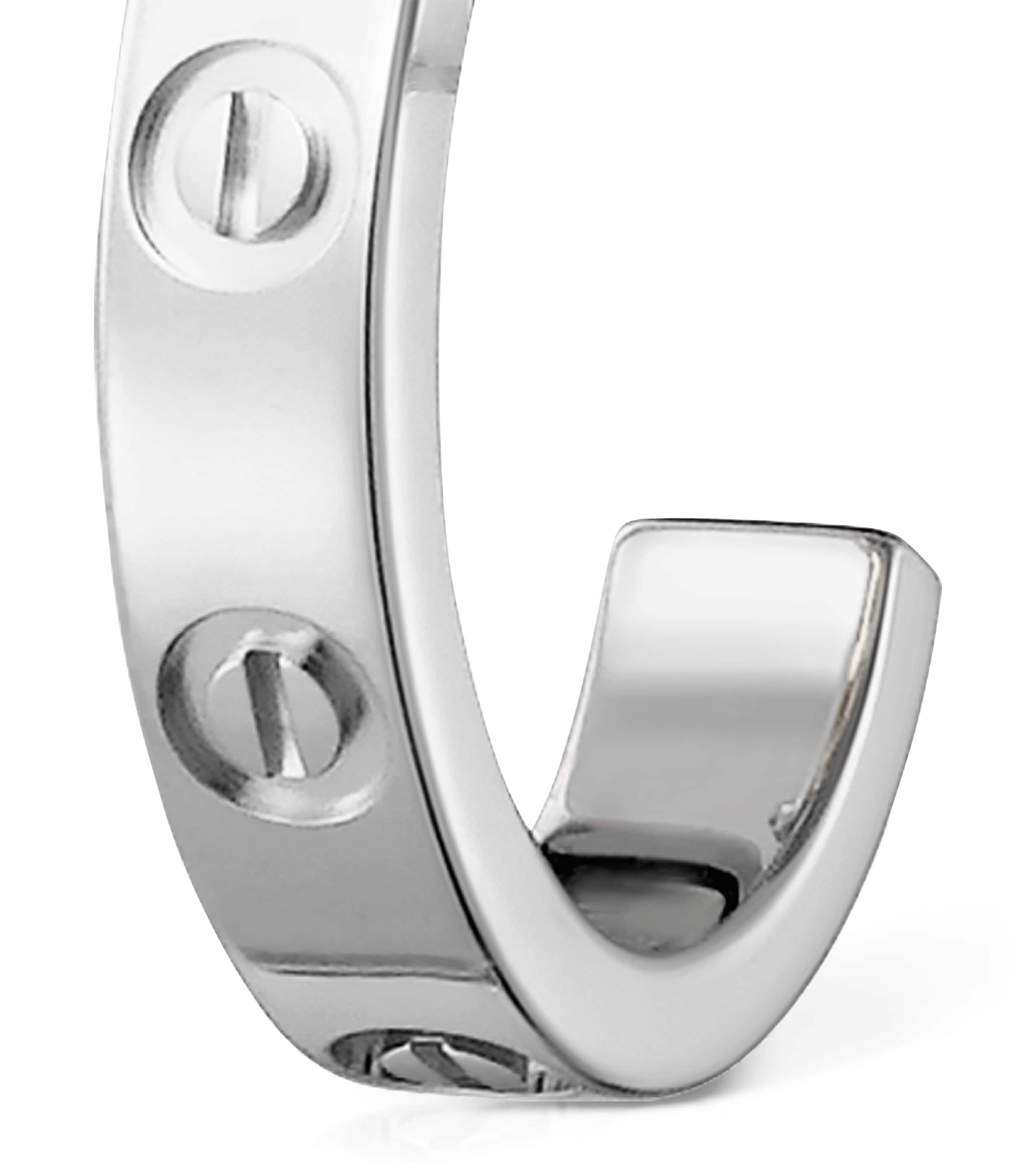 Cartier White Gold LOVE Hoop Earrings White Gold Image 3