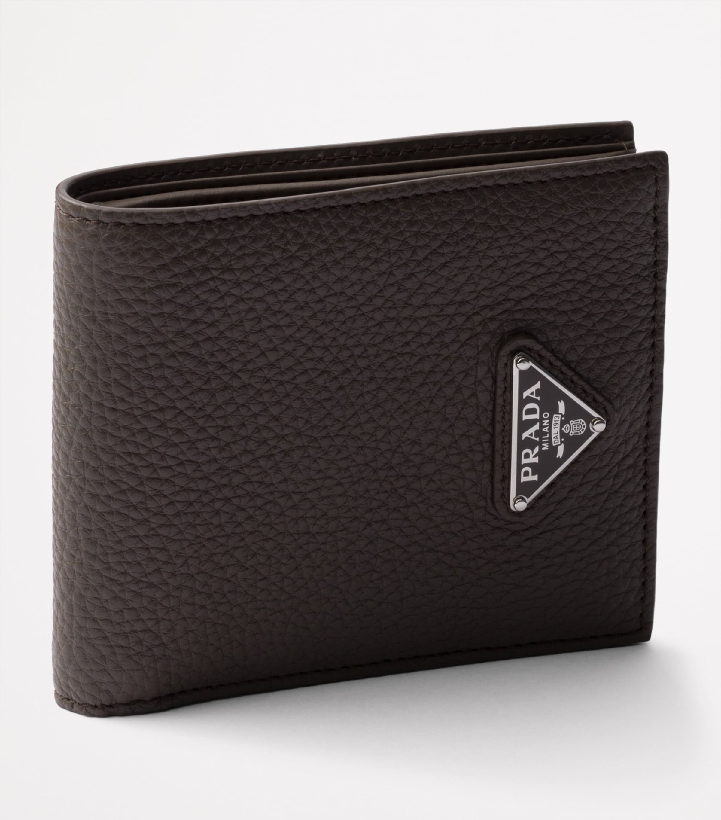 Grained Leather Triangle Wallet F0218 Image 2