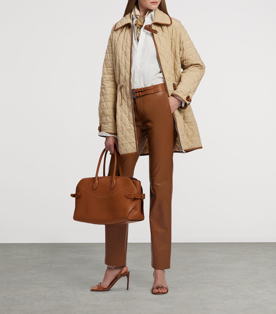 Lamb Leather Trousers LIGHT TOFFEE Image 3