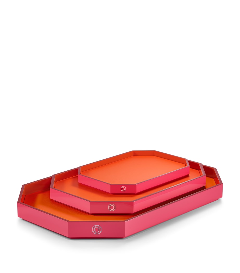 Large Octogone Tray (60cm x 40cm) CLEAR Image 2