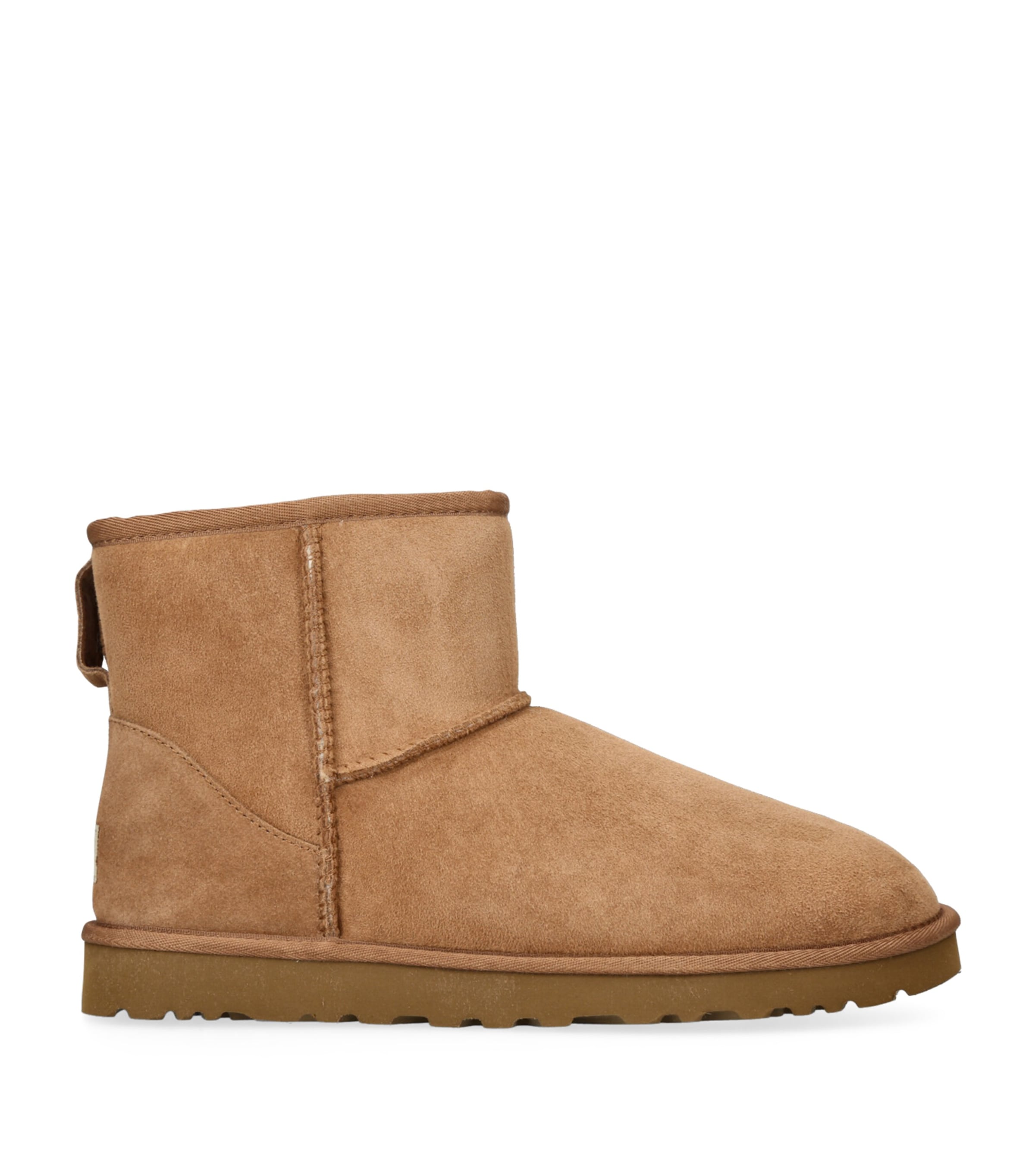 Shop Ugg Suede Mini Boots In Beige