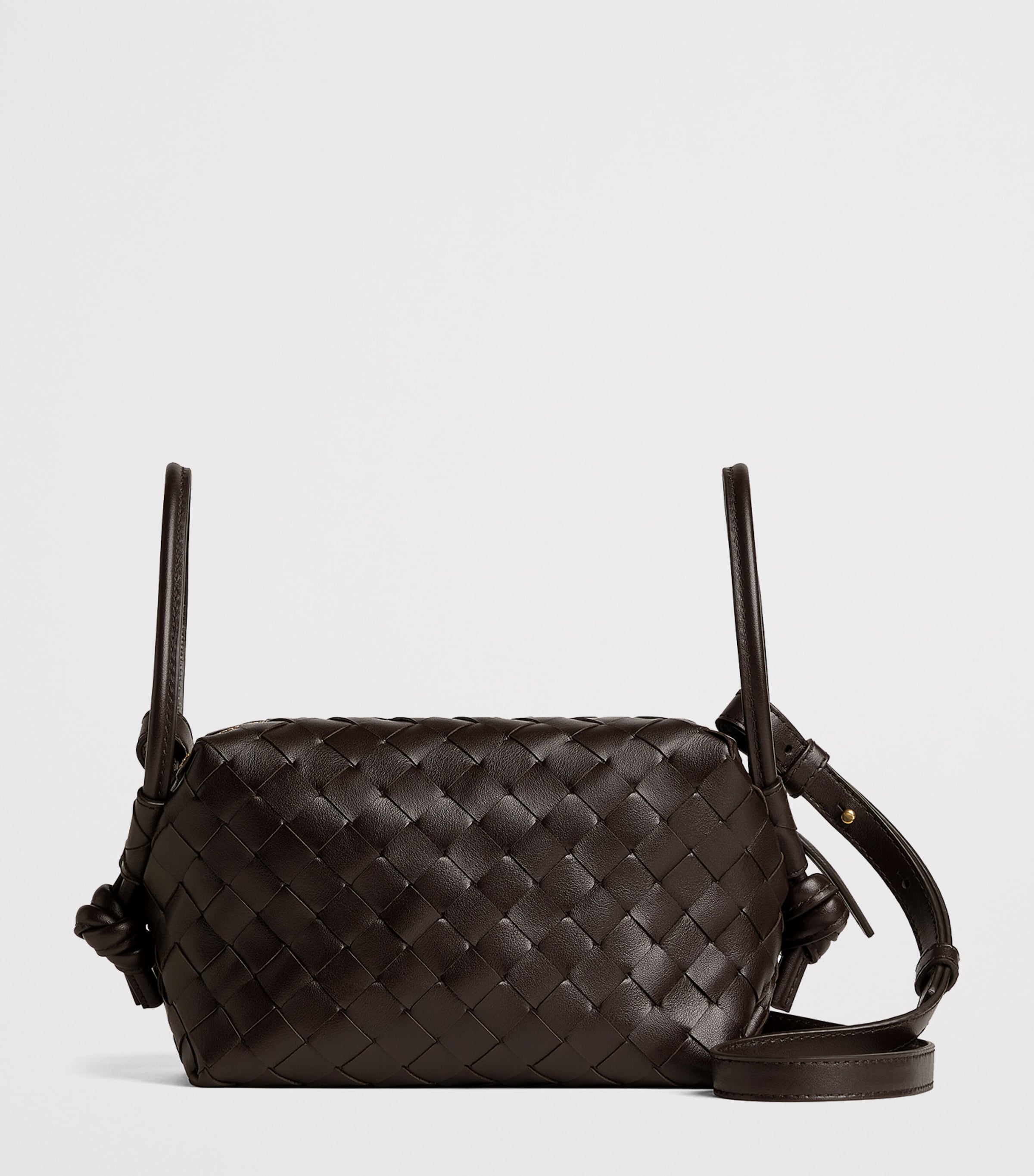 Leather Intrecciato Loop Cross-Body Bag 2190 Image 5