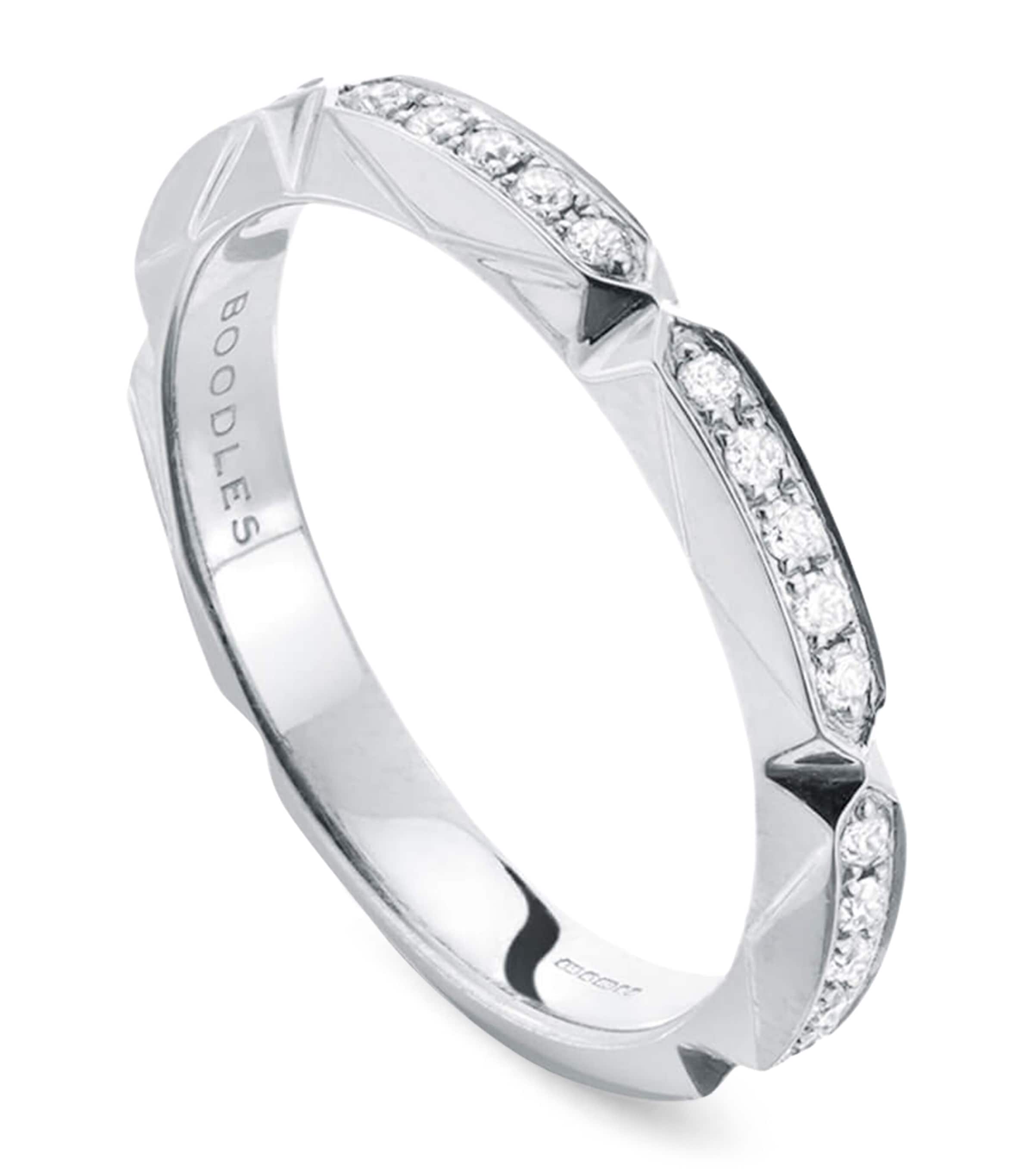Boodles White Gold And Diamond Jazz Ring In Gold
