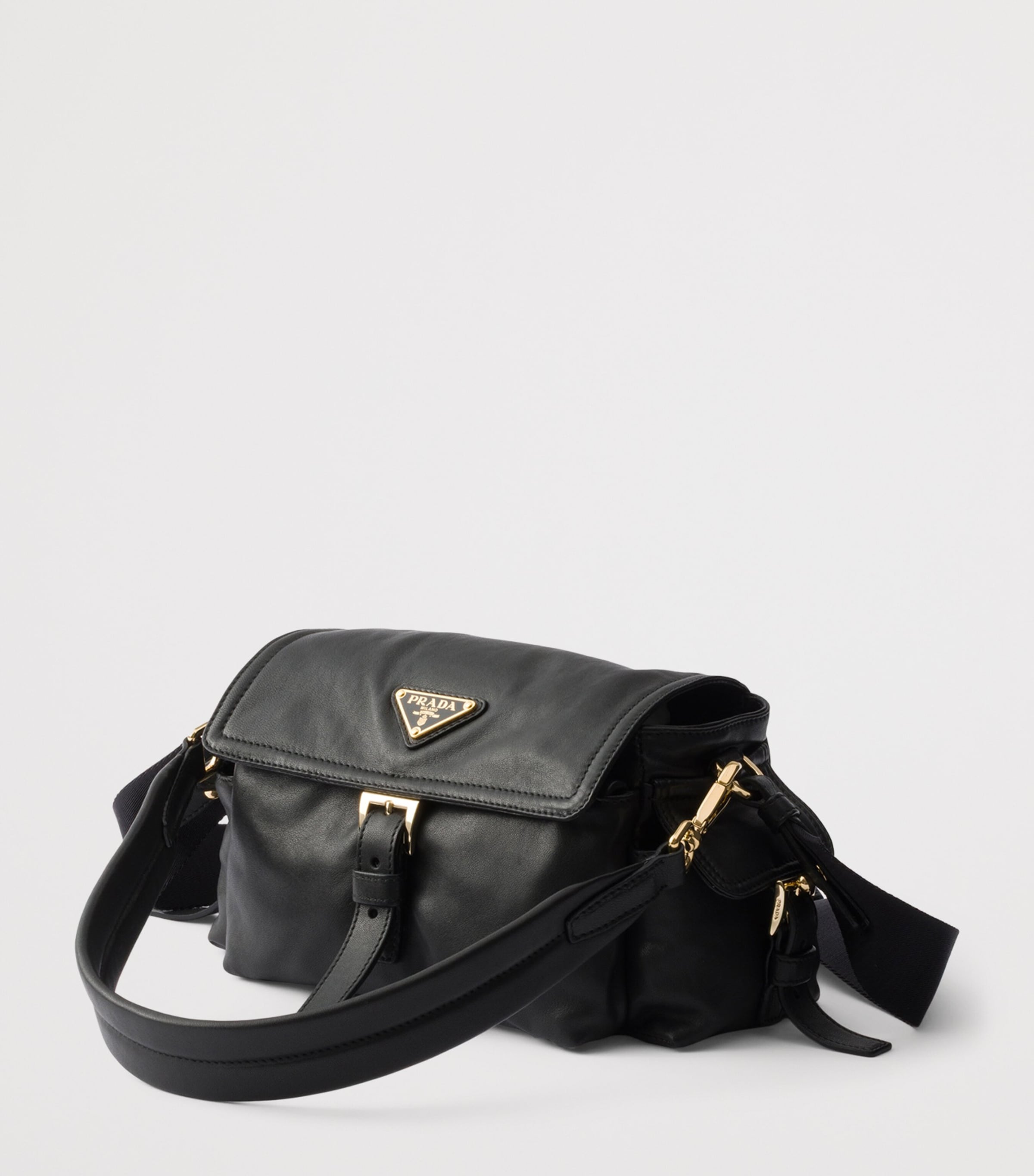 Prada Leather Explore Shoulder Bag Black Image 2