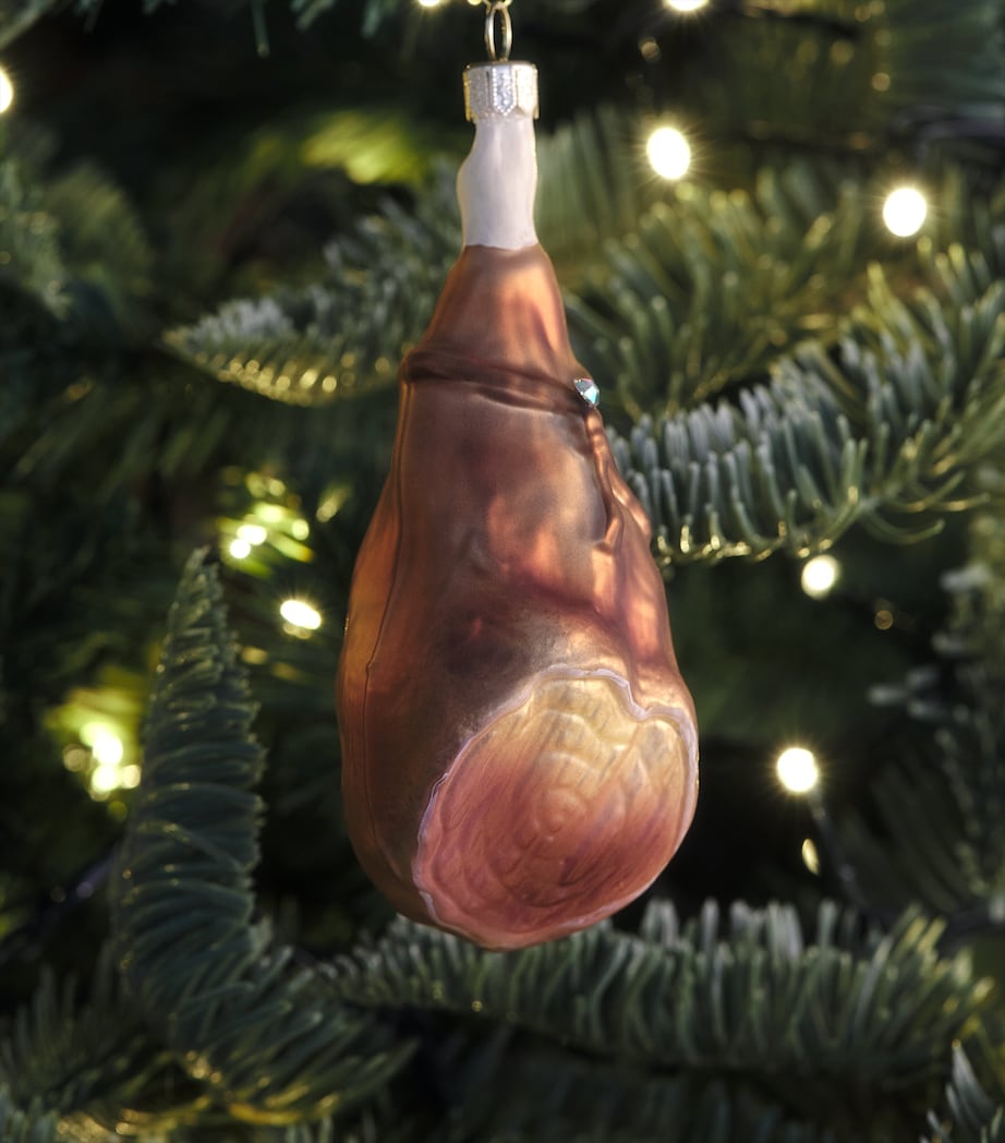 Harrods Glass Ham Leg Tree Decoration Image 3