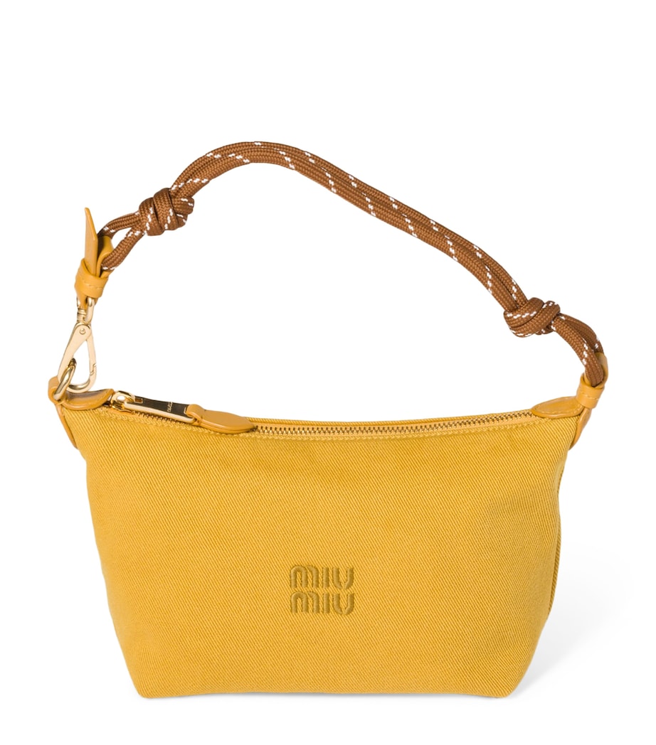 Miu Miu Cotton Gabardine Logo Pouch Image 1