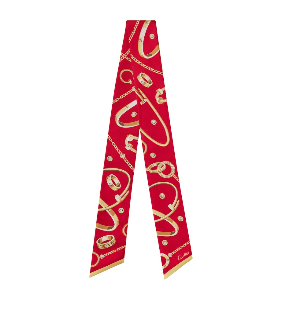 Silk Precious Mundanity Scarf RED Image 1