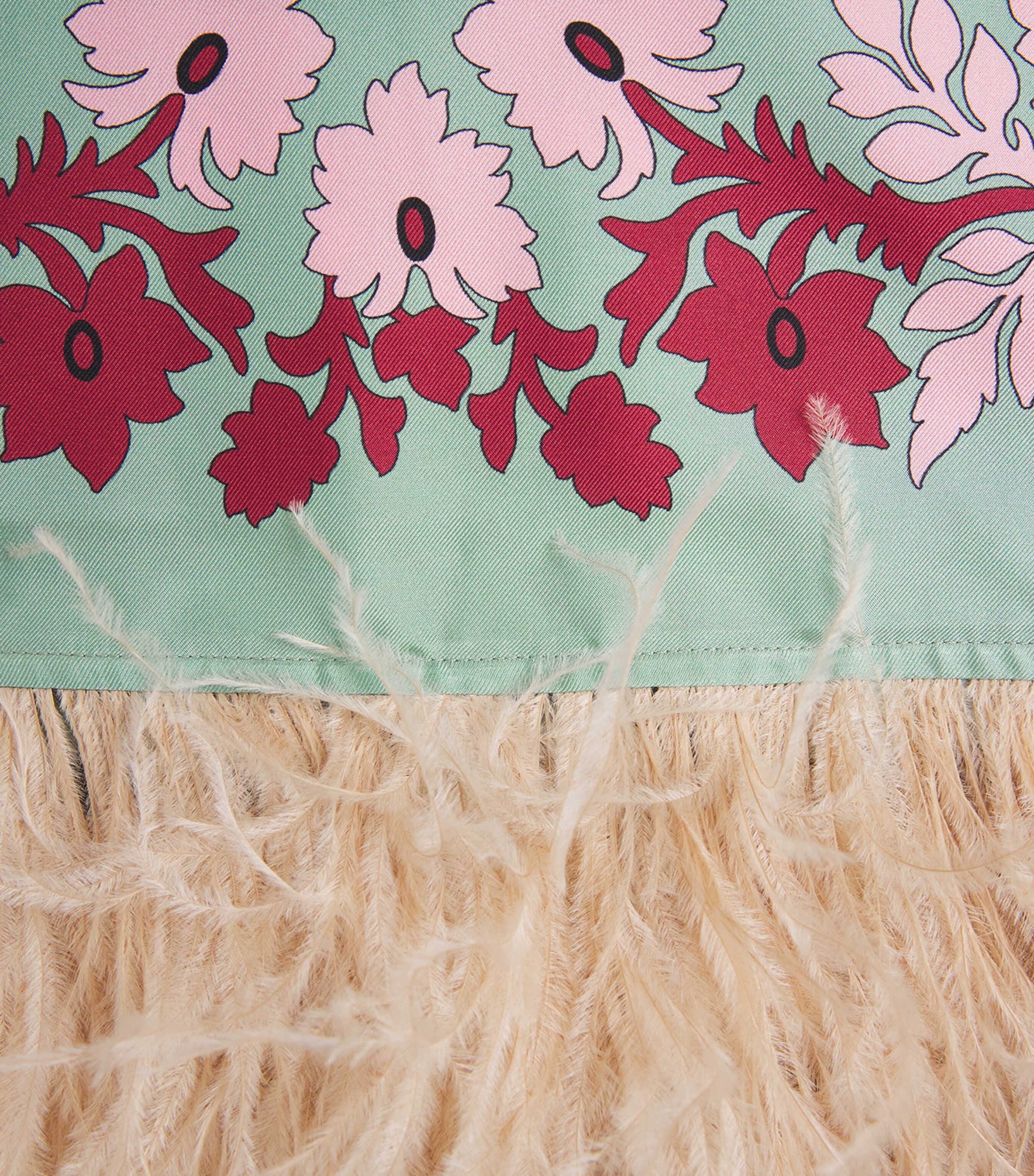 Silk Ostrich Feather Mini Swing Dress RE01REGALIA PLACEE Image 5