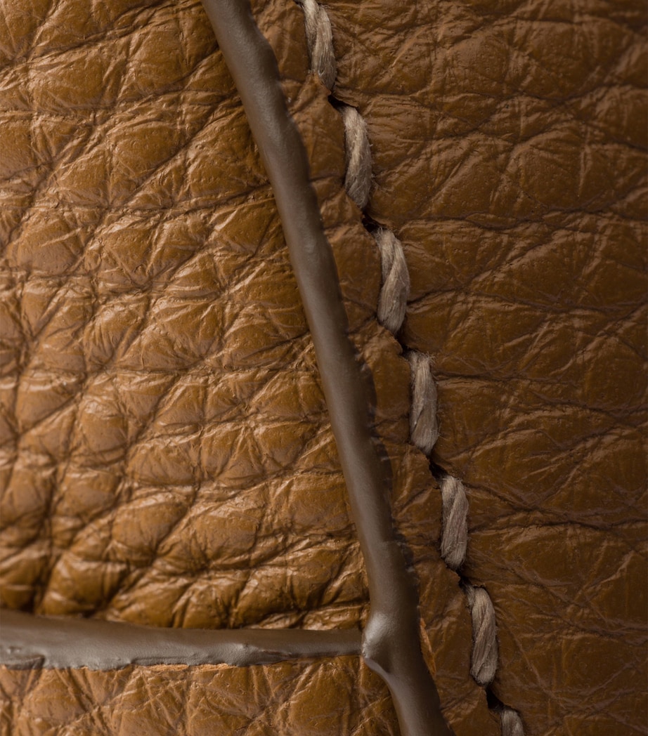 Prada Medium Leather Shoulder Bag Brown Image 8