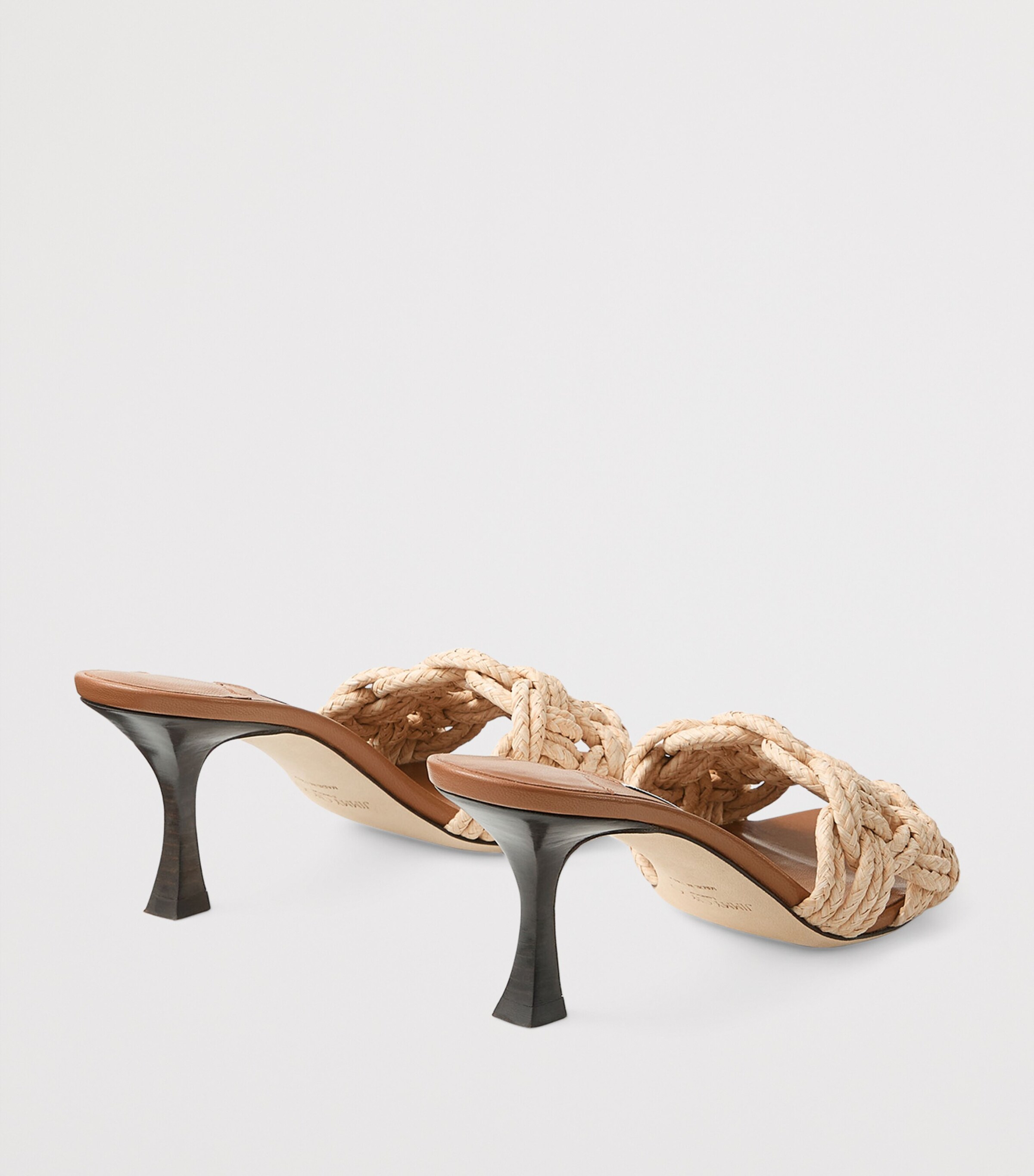 Jimmy Choo Chara 70 Raffia Heeled Mules Tan/natural Image 4