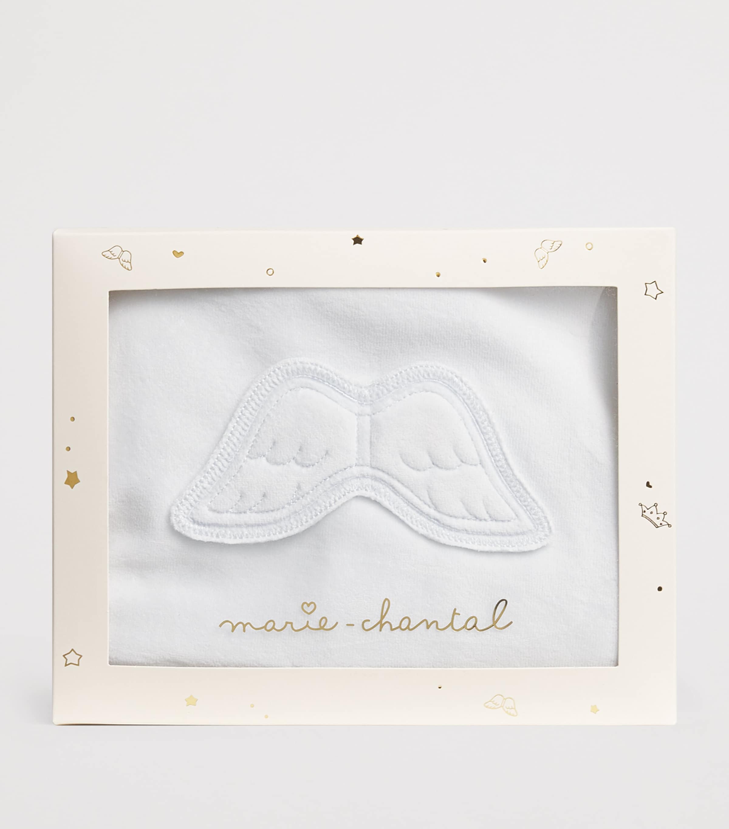 Marie-Chantal Velour Angel Wing All-In-One (0-18 Months) Blue Image 3