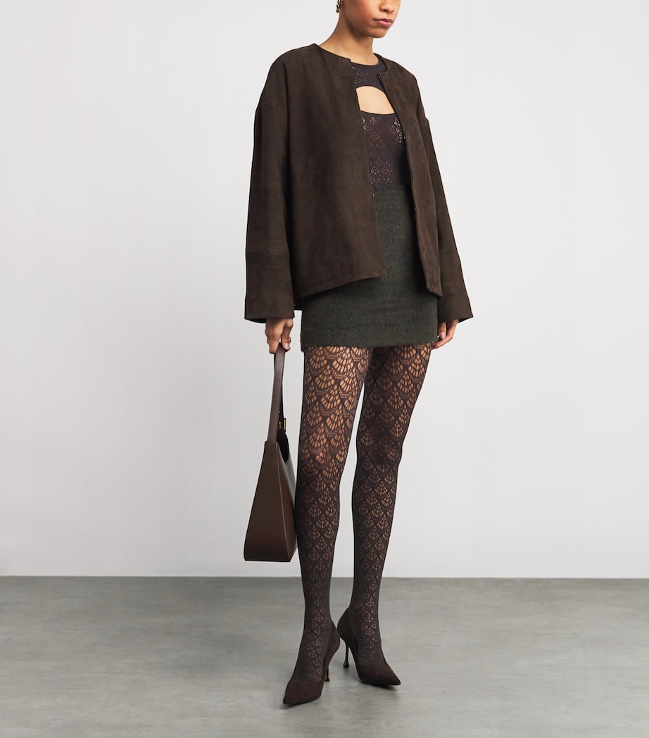 Mermaid Net Thong Bodysuit 4870 DARK WOOD Image 4