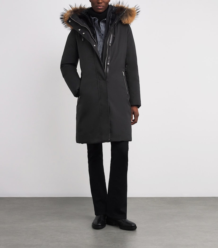 Down Fox Fur-Trim Shiloh-F Coat C0001 BLACK Image 2