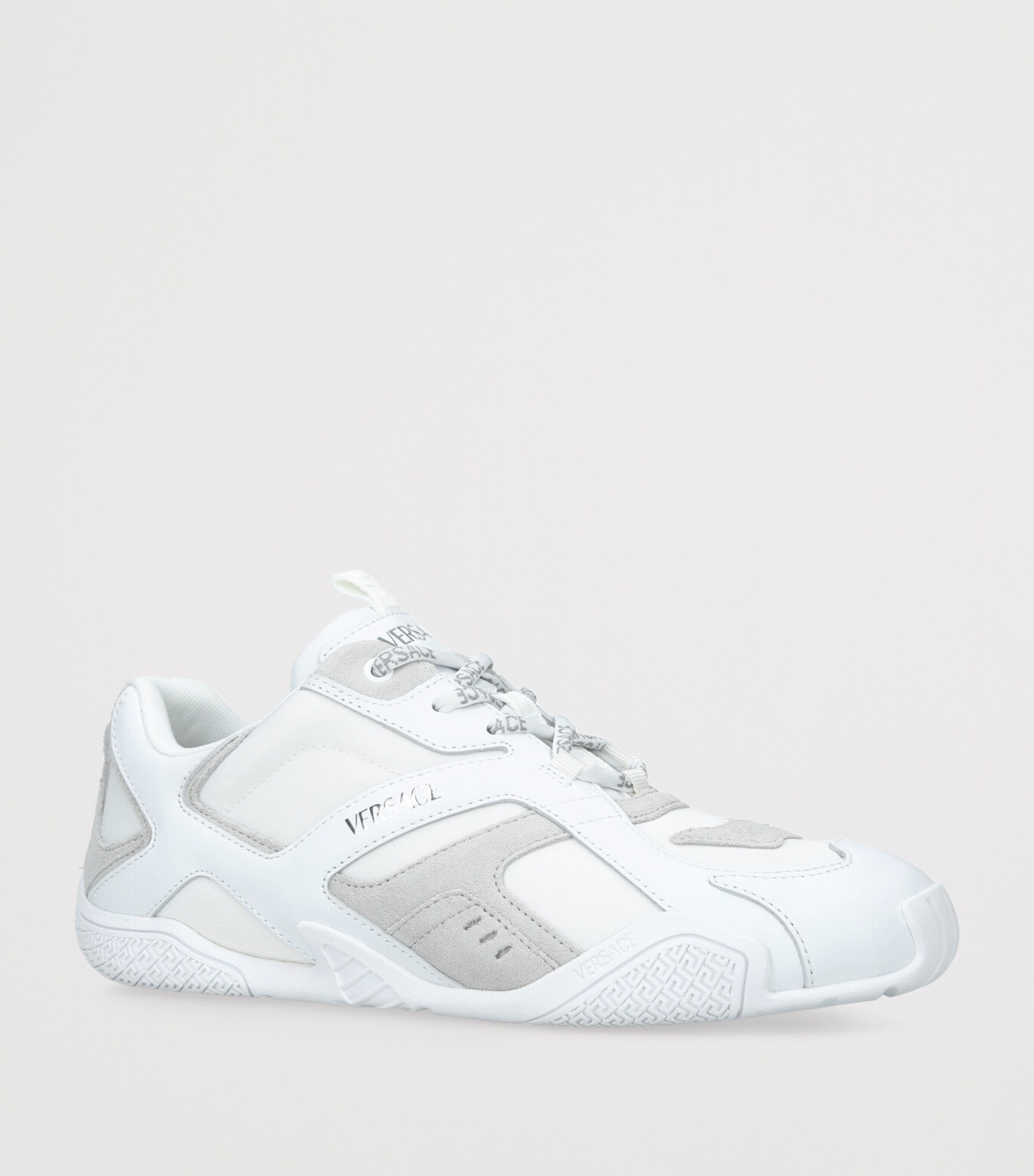 Versace Suede Low-Top Sneakers White Image 3