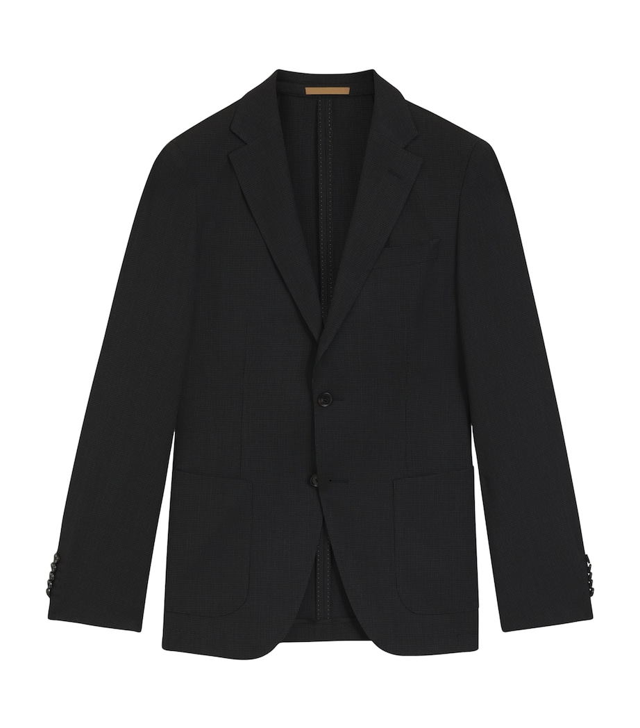 BOSS Mens Wool-Silk Slim Fit Blazer Image 1
