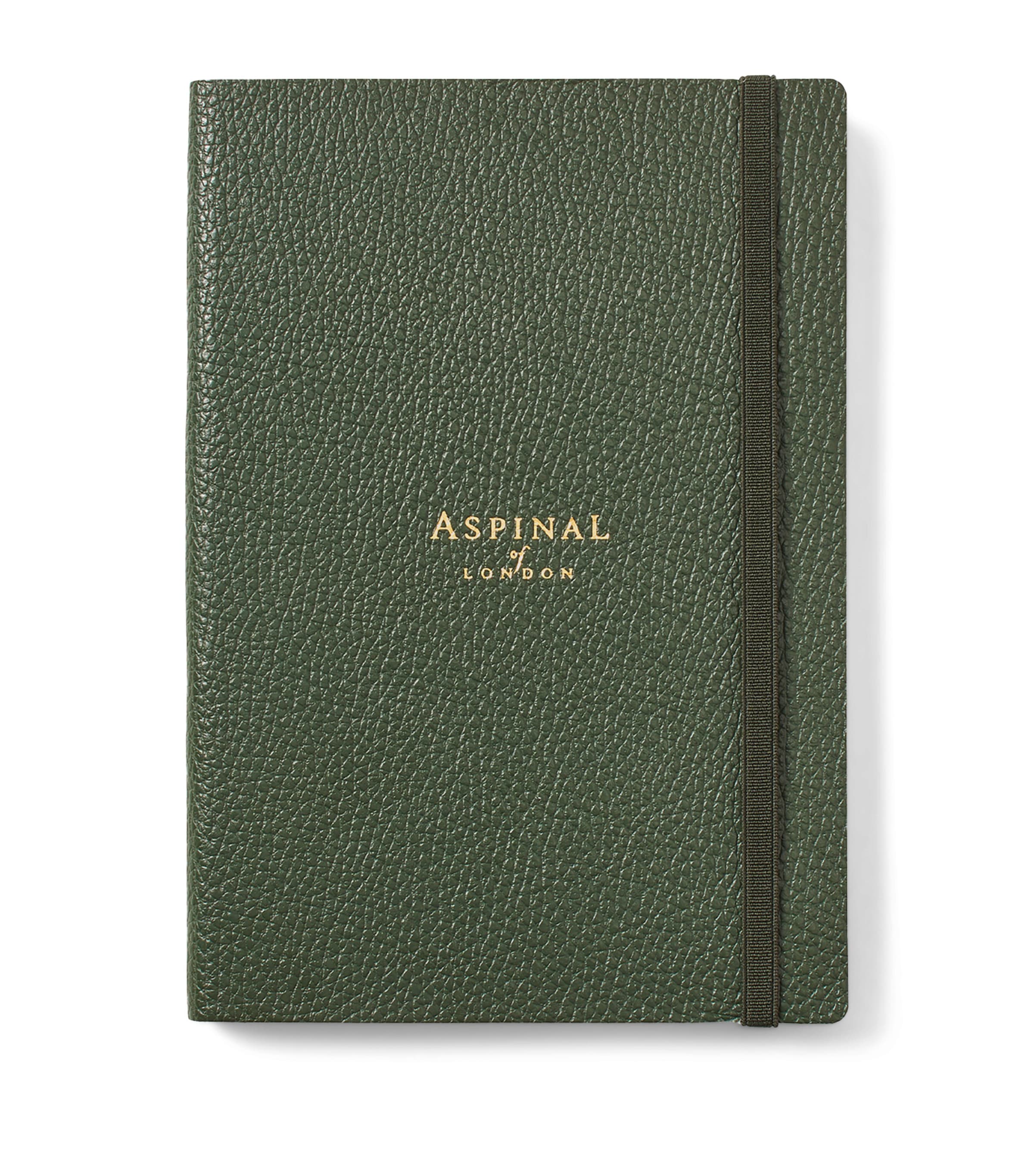 Grained Leather Bound A5 Notebook EVERGREEN Image 2