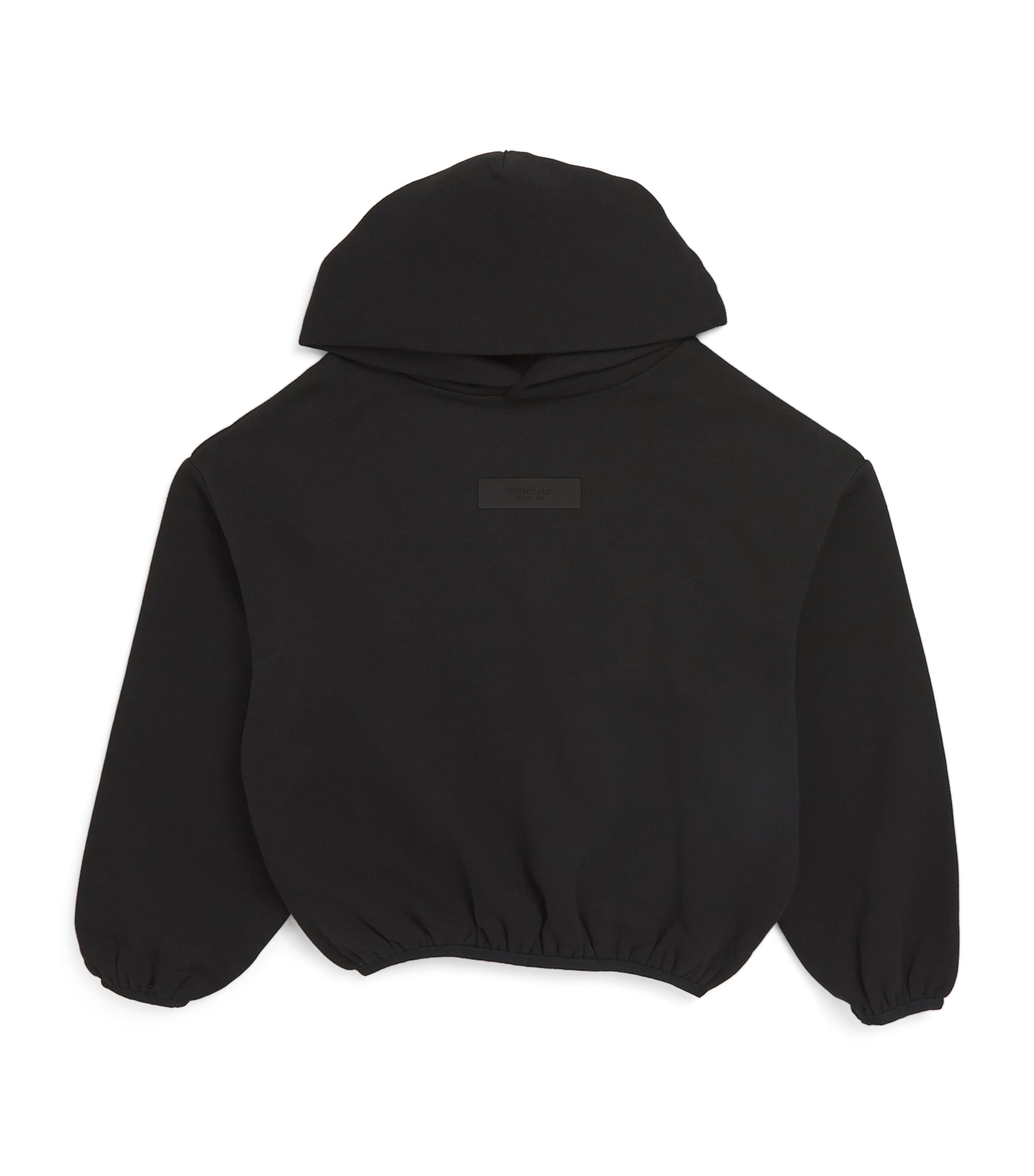 Essentials Kids' Cotton-blend Logo Hoodie In Black