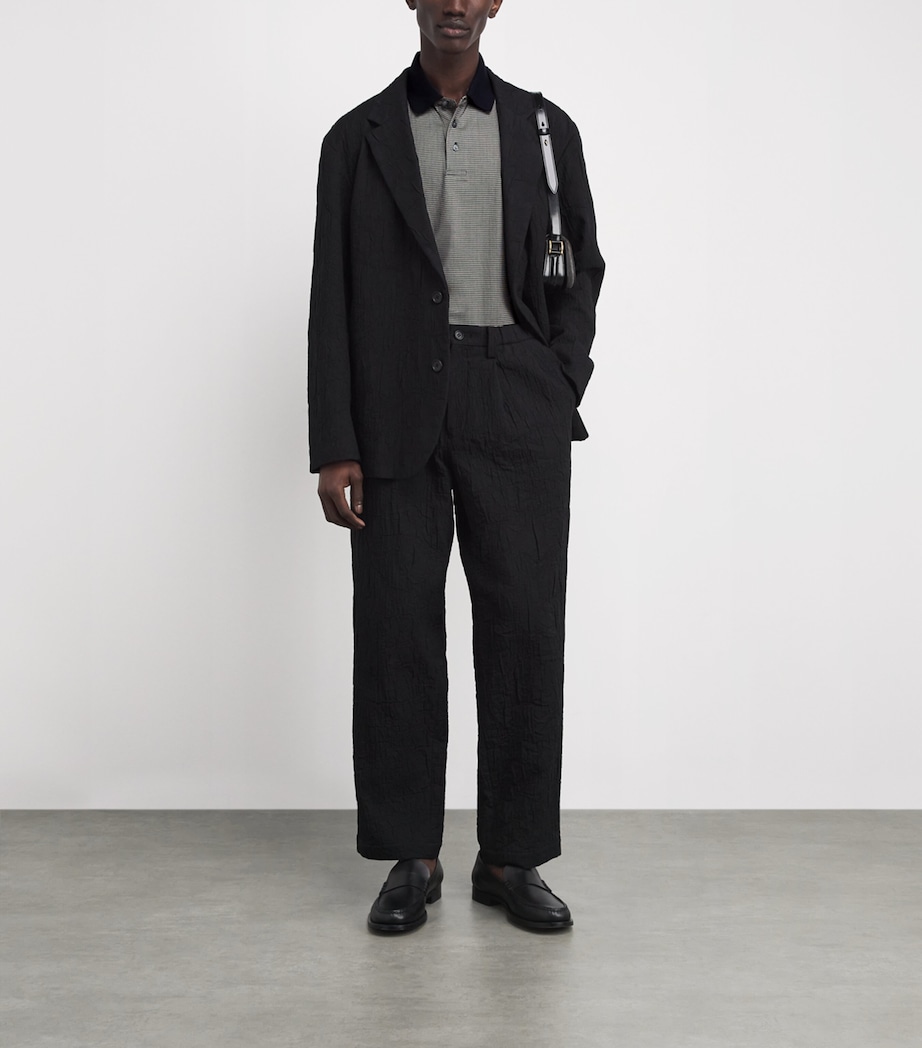 Lyocell-Cotton Micro-Print Polo Shirt F1158 Image 2