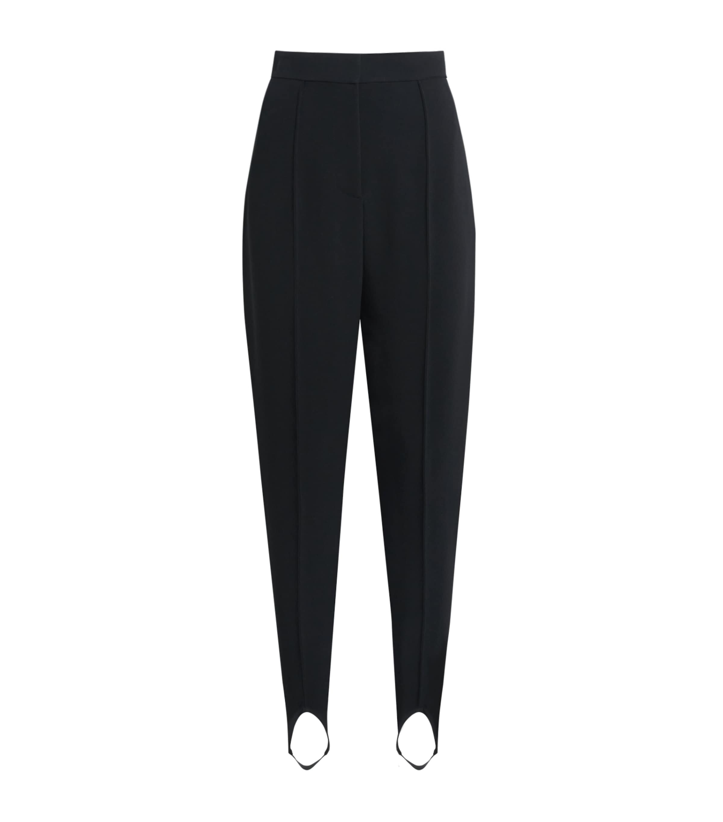 Stella McCartney Womens Crepe Tapered Leggings Black Image 1