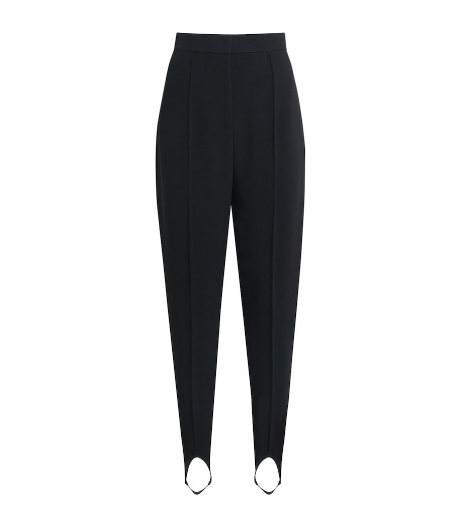 Stella McCartney Womens Crepe Tapered Leggings Black Image 1