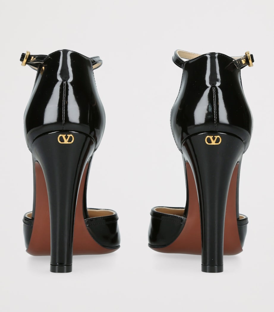 Valentino Garavani Patent Leather Hi Dolly Heeled Pumps 100 Black Image 2