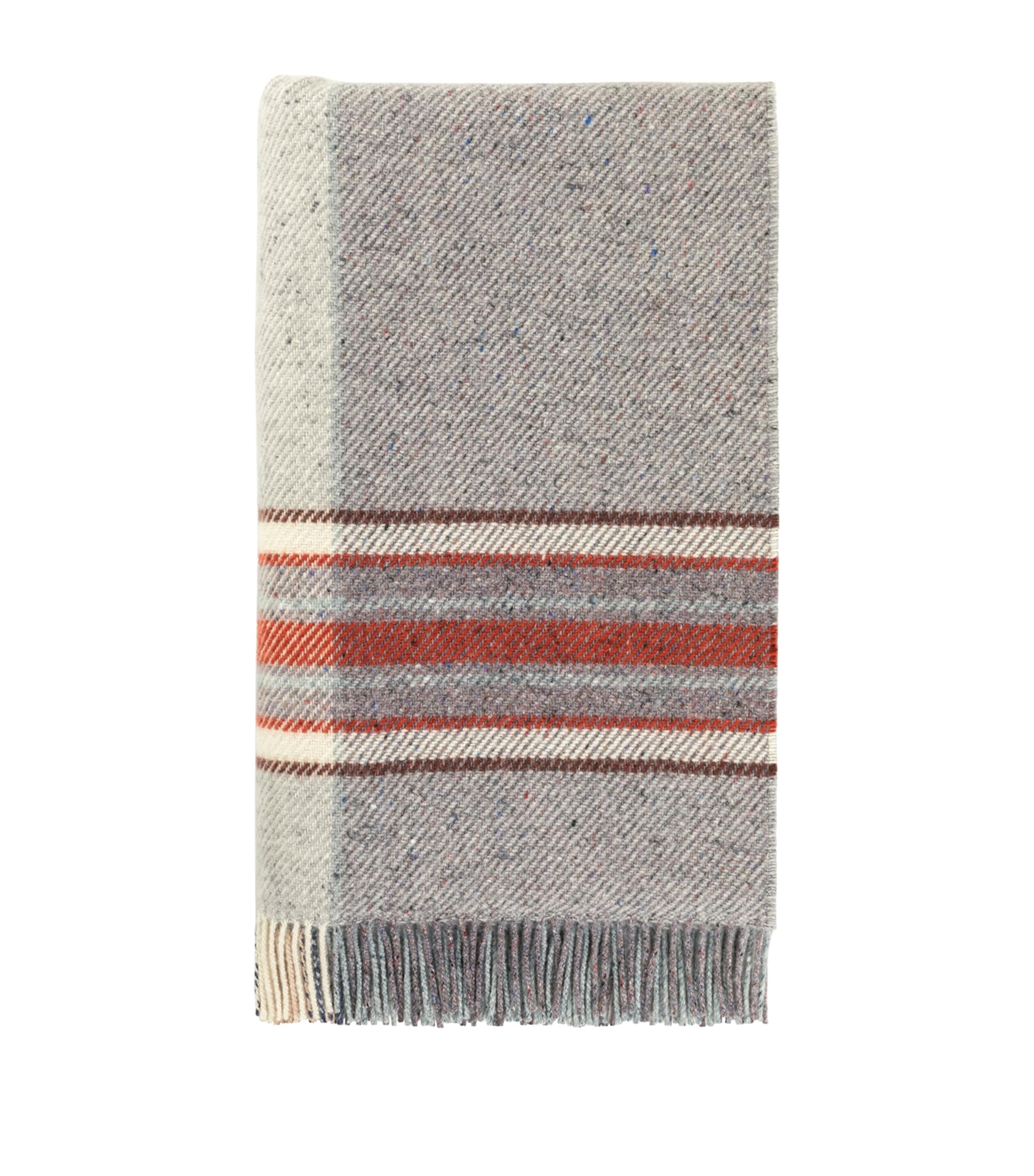Johnstons Of Elgin Donegal Check Bed Throw (230cm x 15cm) Russet Image 1