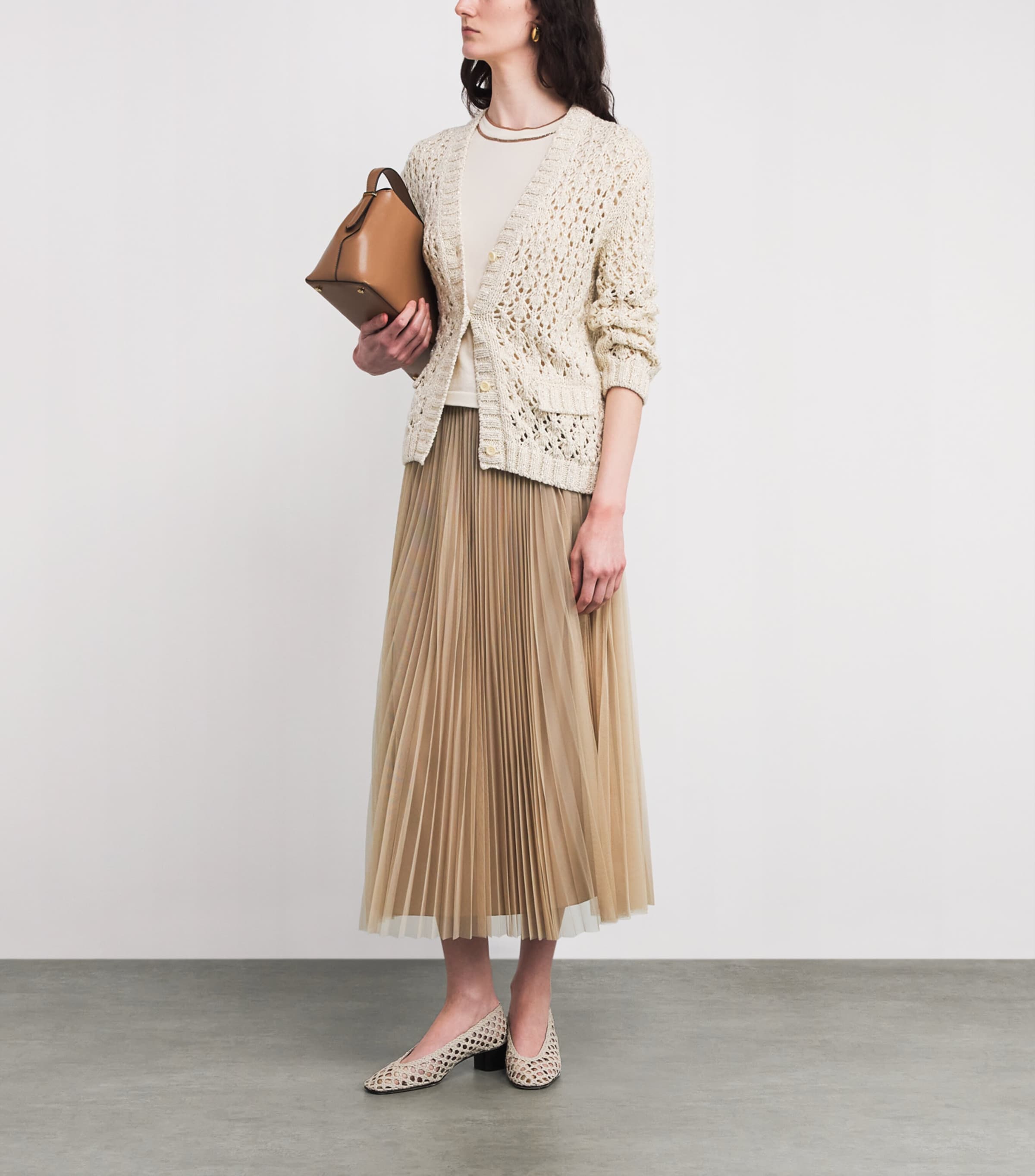 Tulle Pleated Midi Skirt 0157 ACERO Image 2