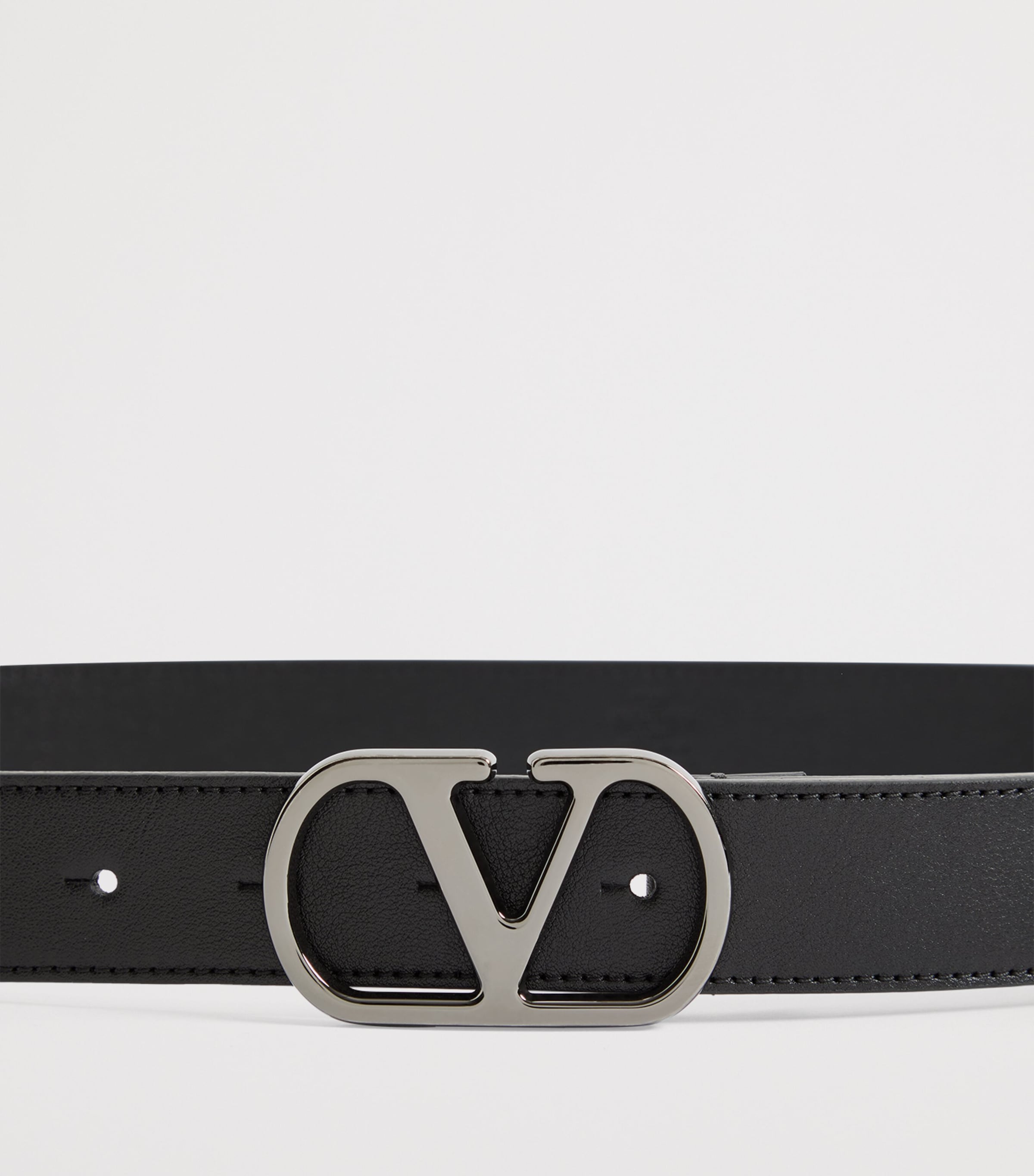 Leather VLogo Signature Belt 0NO Image 3