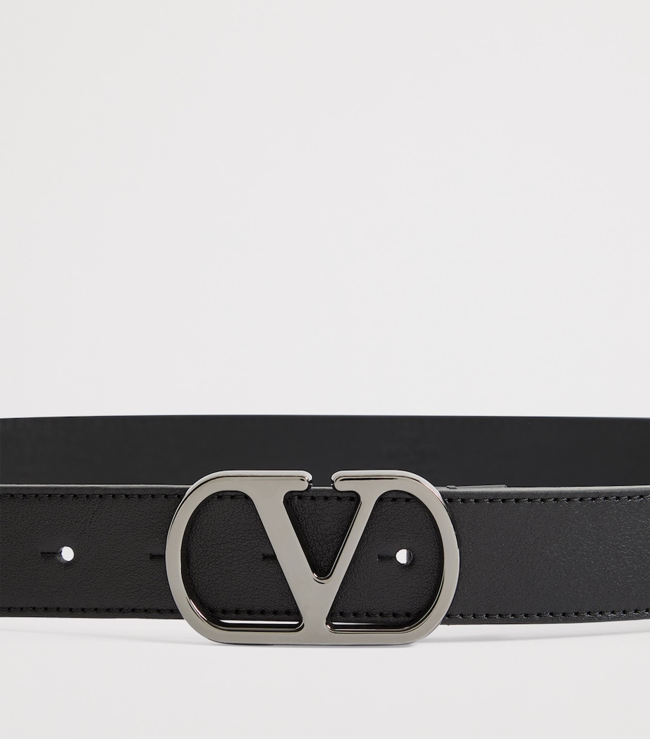 Leather VLogo Signature Belt 0NO Image 3