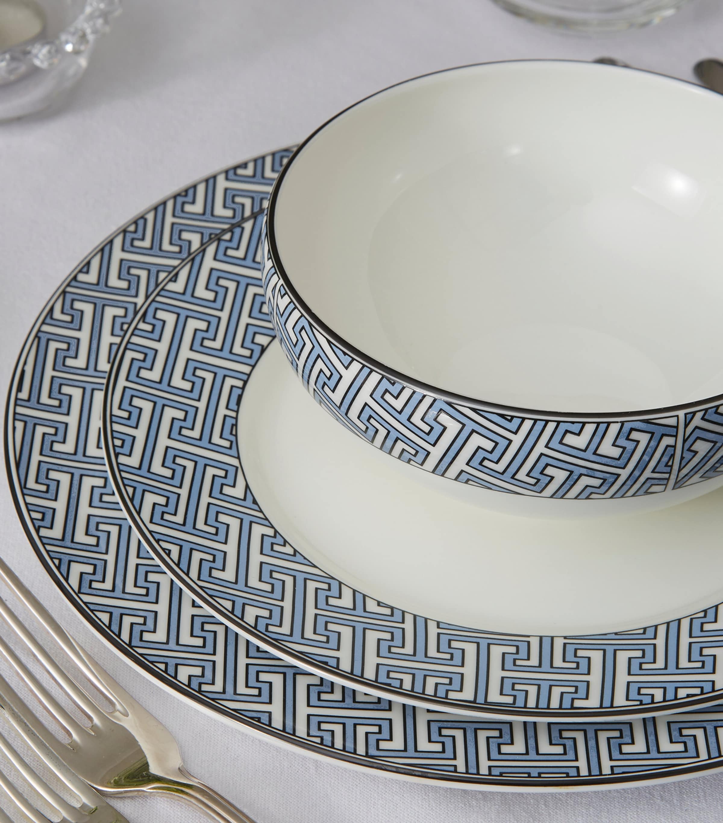 Maze Breakfast Bowl (15cm) BLUE Image 2