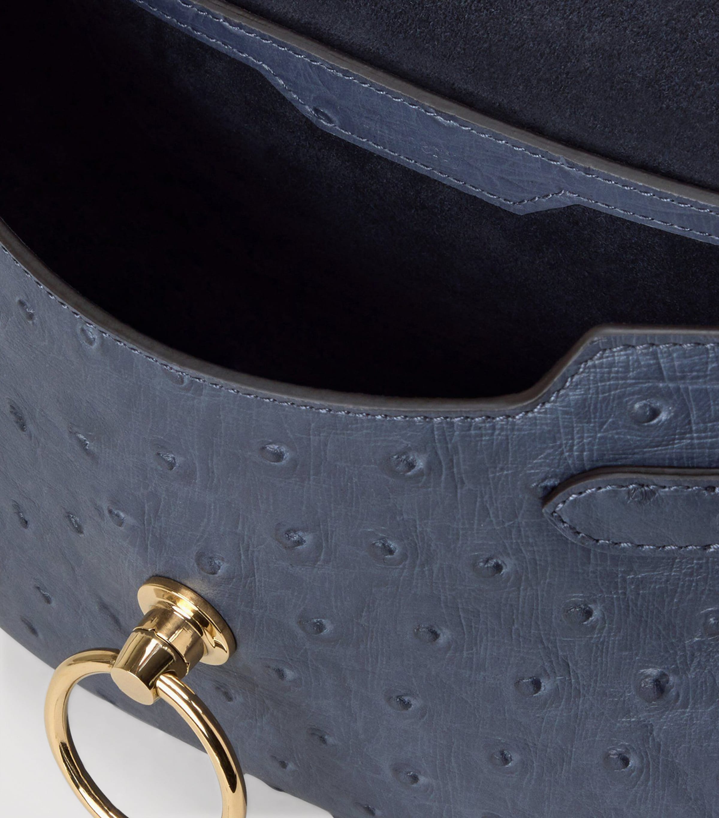 Small Leather Amberley Satchel Top-Handle Bag STORMY BLUE Image 5