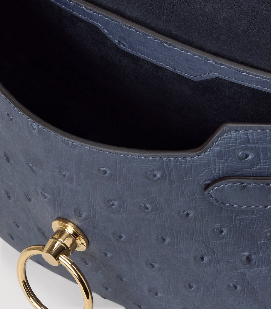 Small Leather Amberley Satchel Top-Handle Bag STORMY BLUE Image 5