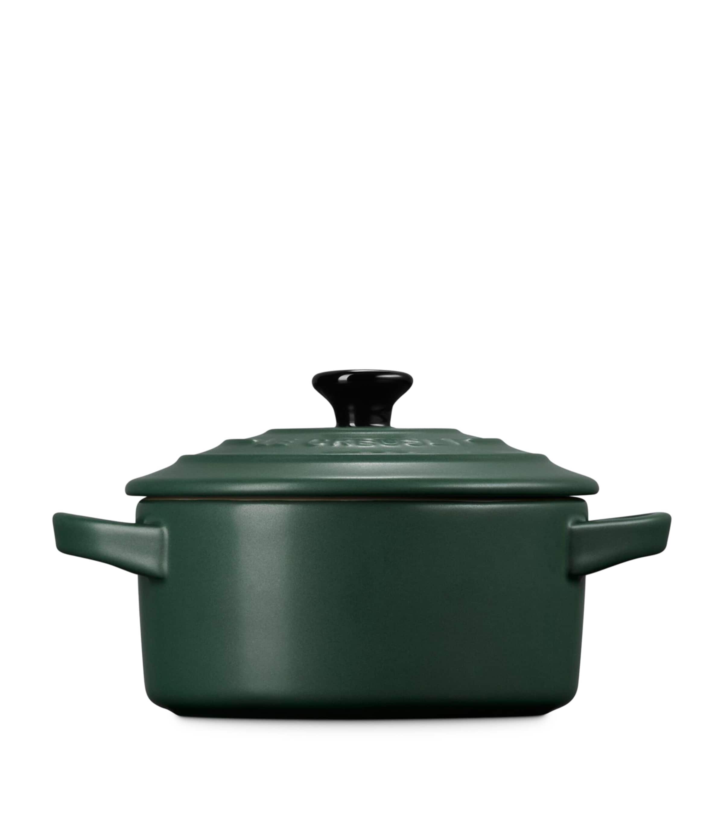 Le Creuset Petite Stoneware Round Casserole Dish (13.5cm) Green Image 3