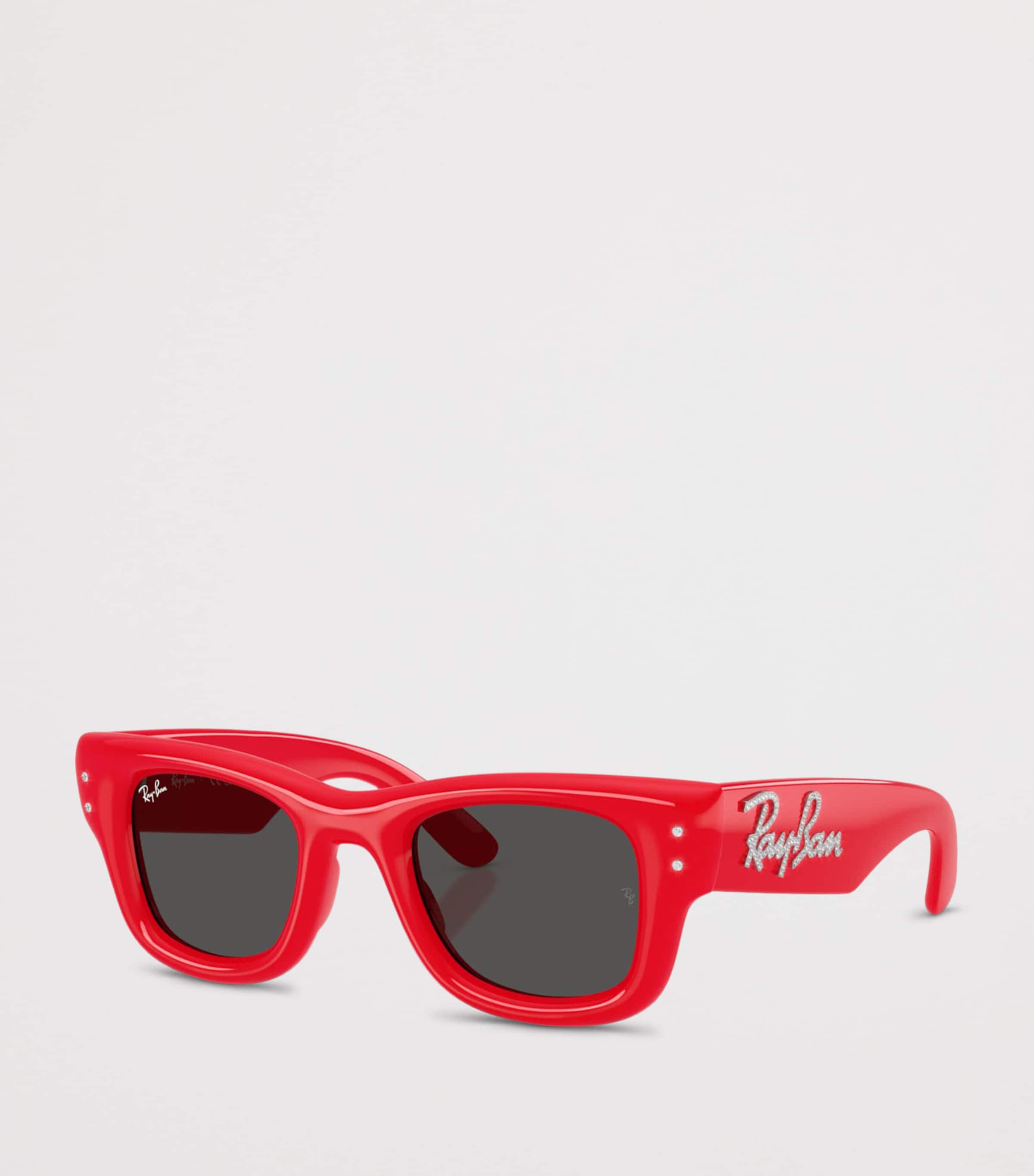 Ray-Ban Puffer Crystal Edition Wayfarer Sunglasses Red Image 2