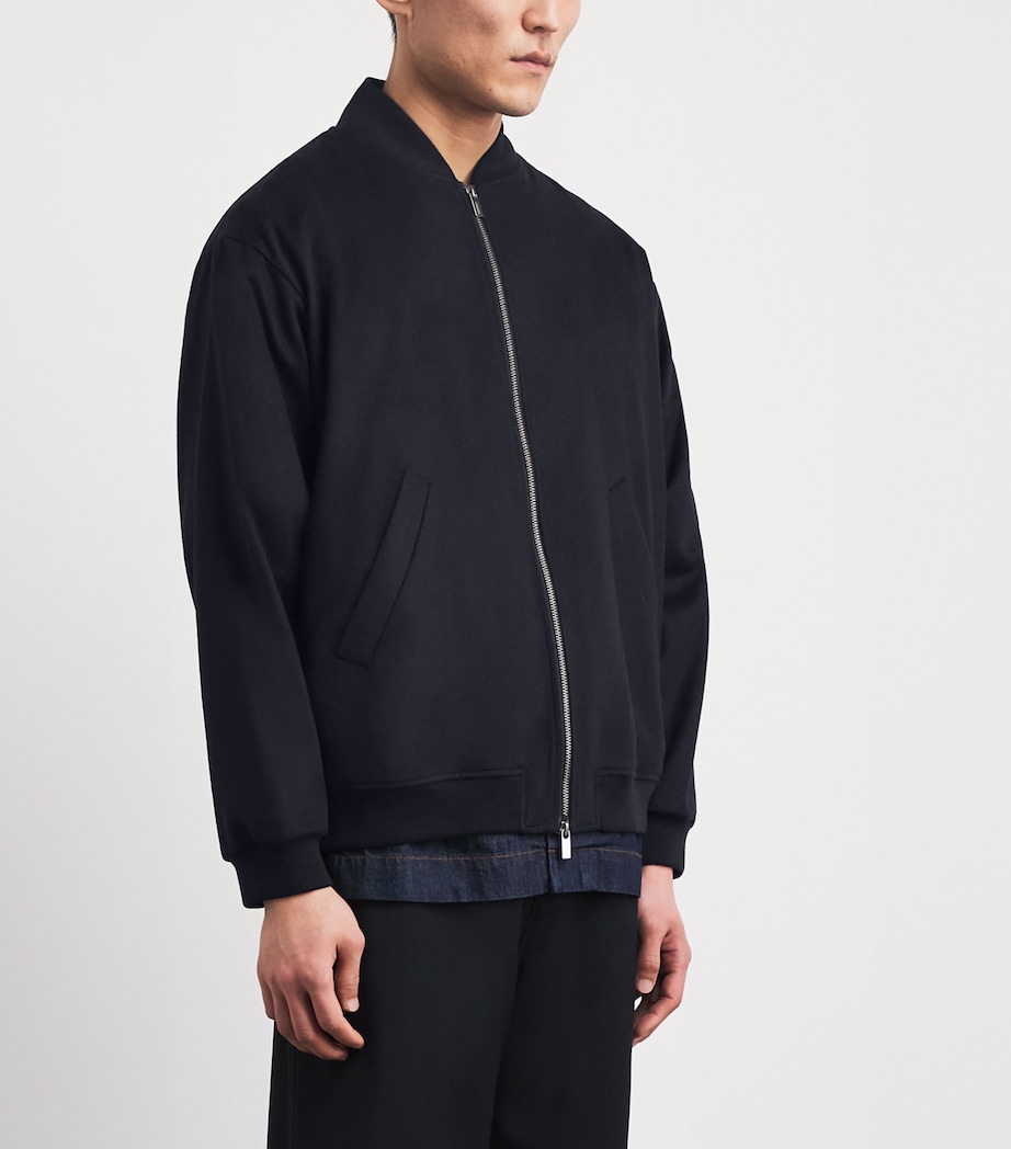 Cashmere Bomber Jacket 170NAVY Image 4