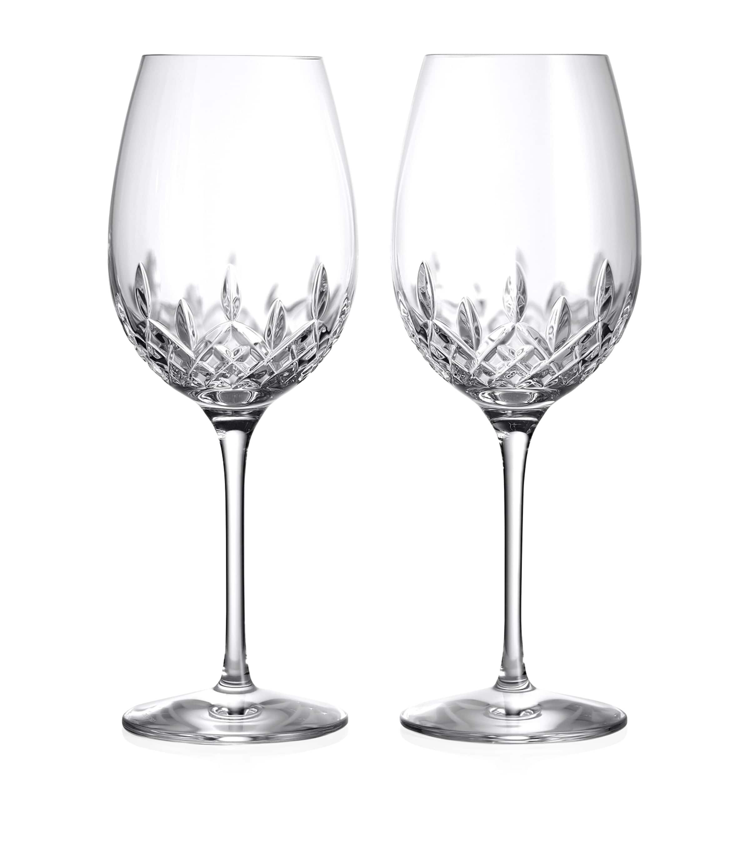 Waterford Set Of 2 Lismore Essence Goblet Wine Glasses