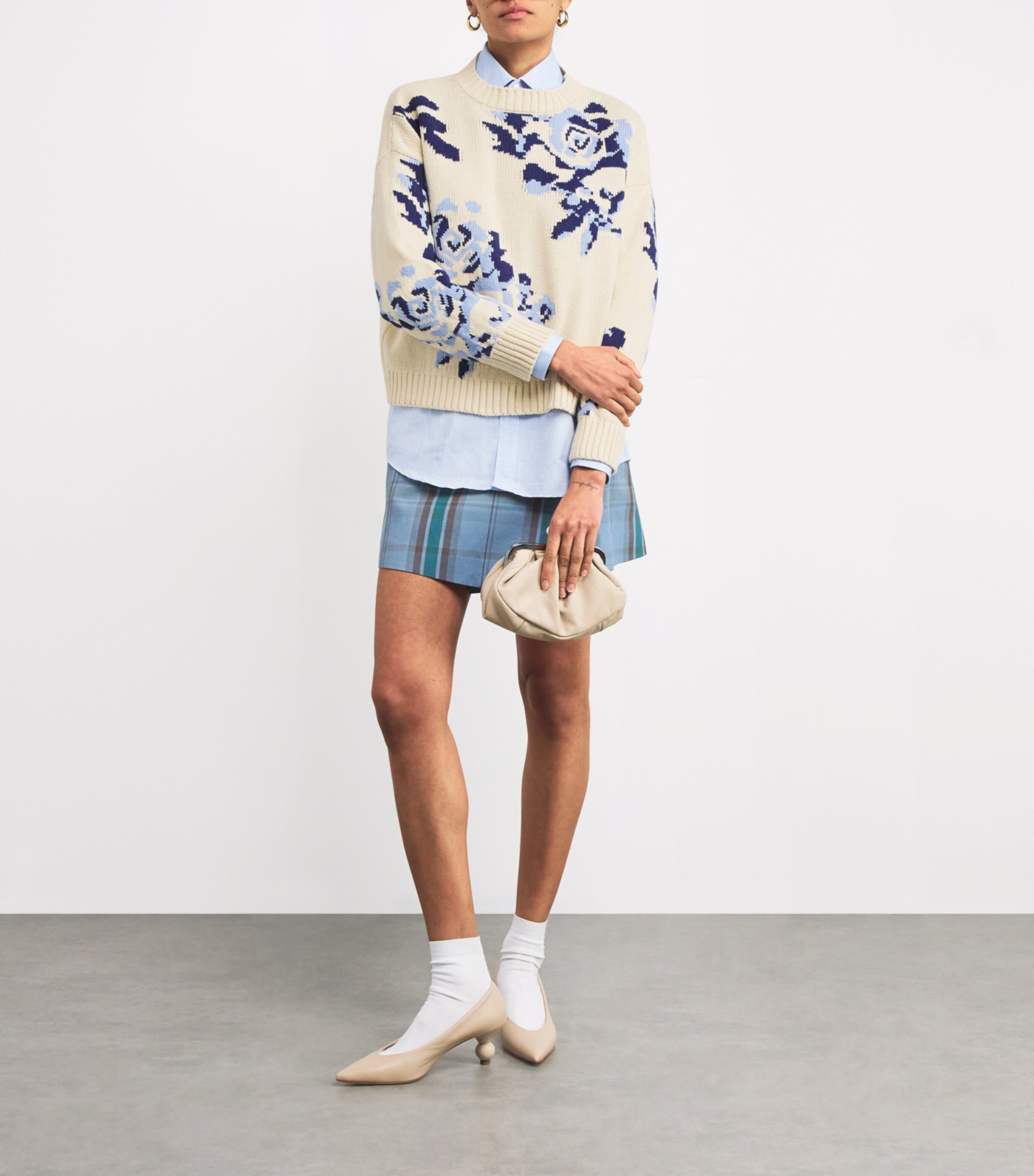 DT★Max Mara★albero ツイードショルダーバッグ Weekend Max Mara Oversized Floral Sweater | Harrods UK
