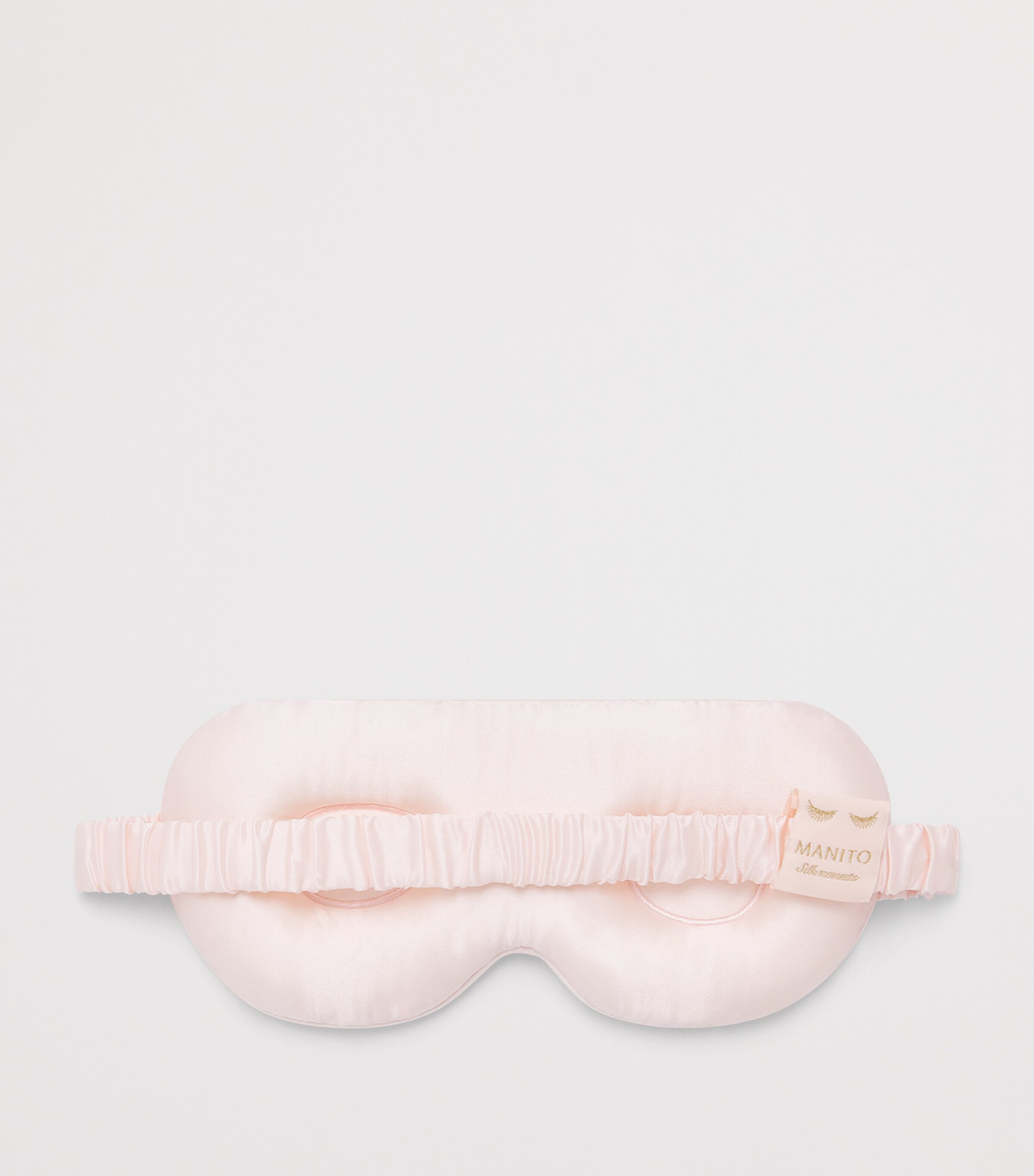 MANITO Womens Mulberry Silk Eyelash Sleep Mask Ballet Pink Image 2