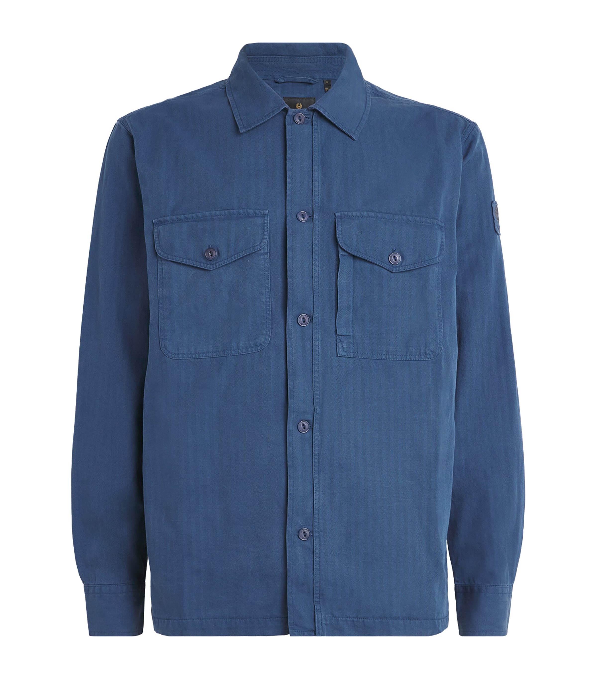 Belstaff Cotton-linen Cs60 Overshirt In Blue