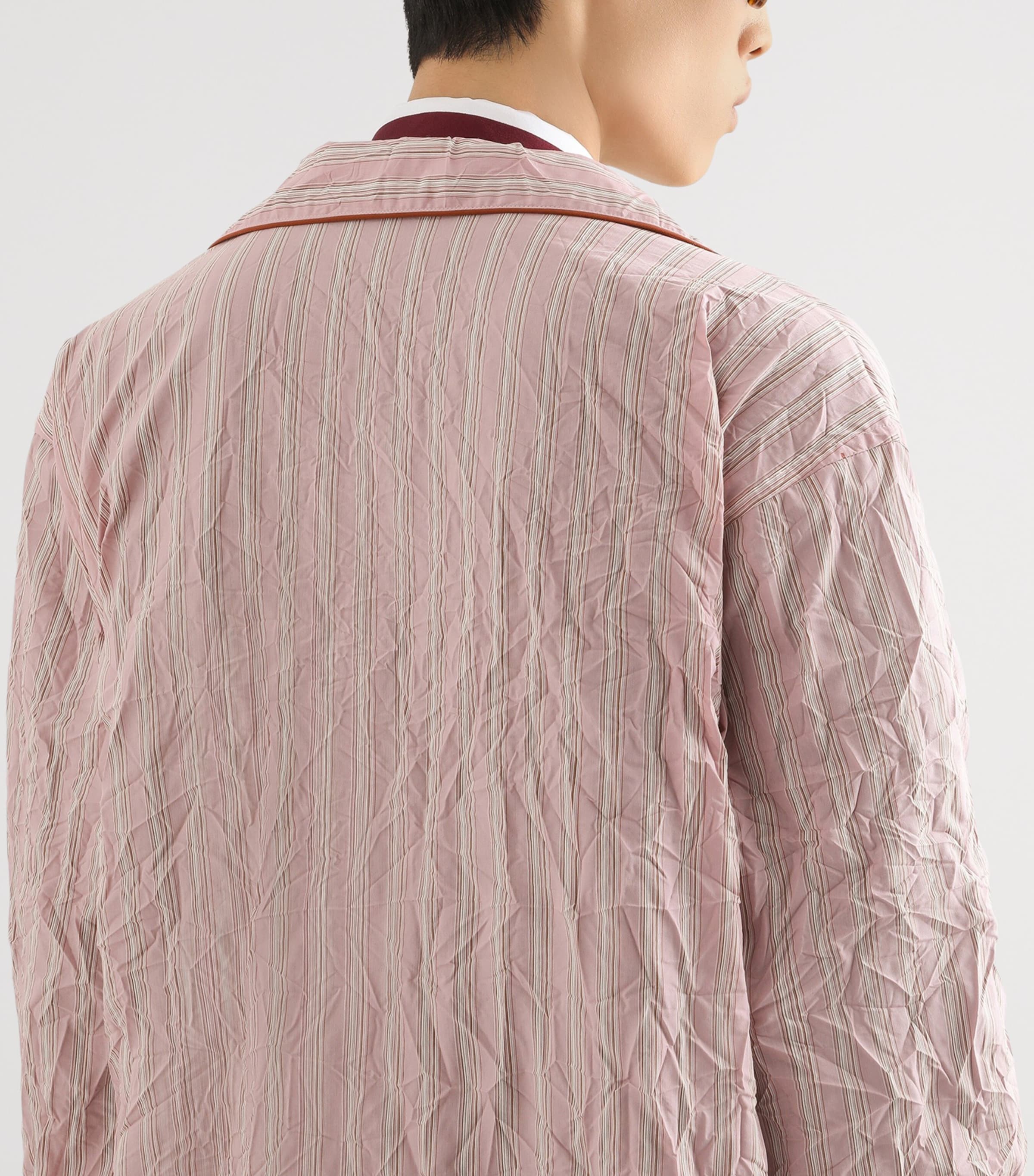 Dolce&Gabbana Mens Crinkled Striped Pyjama-Style Shirt Striped Image 4