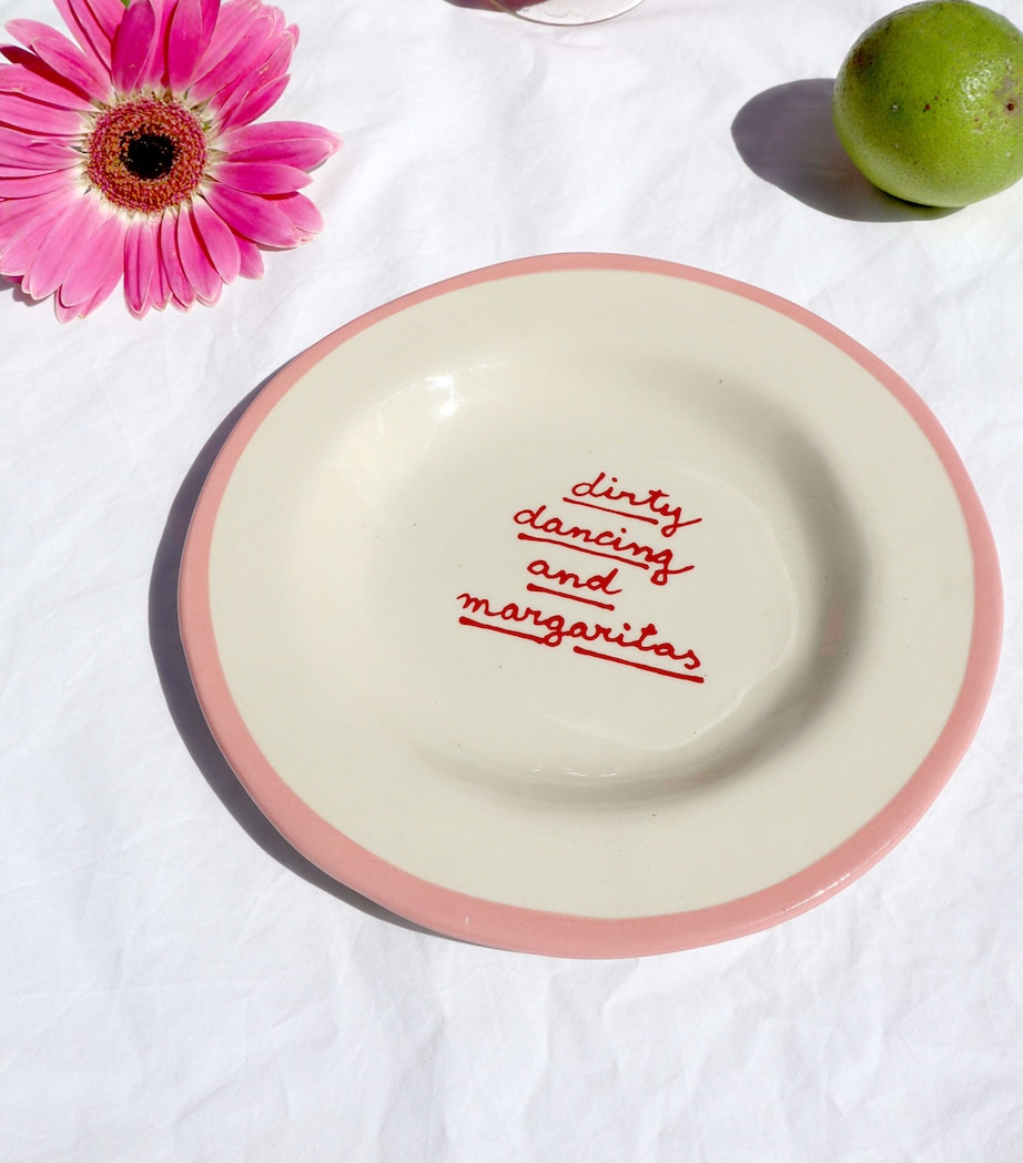 Dirty Dancing and Margaritas Plate (22cm) PINK AND RED Image 2