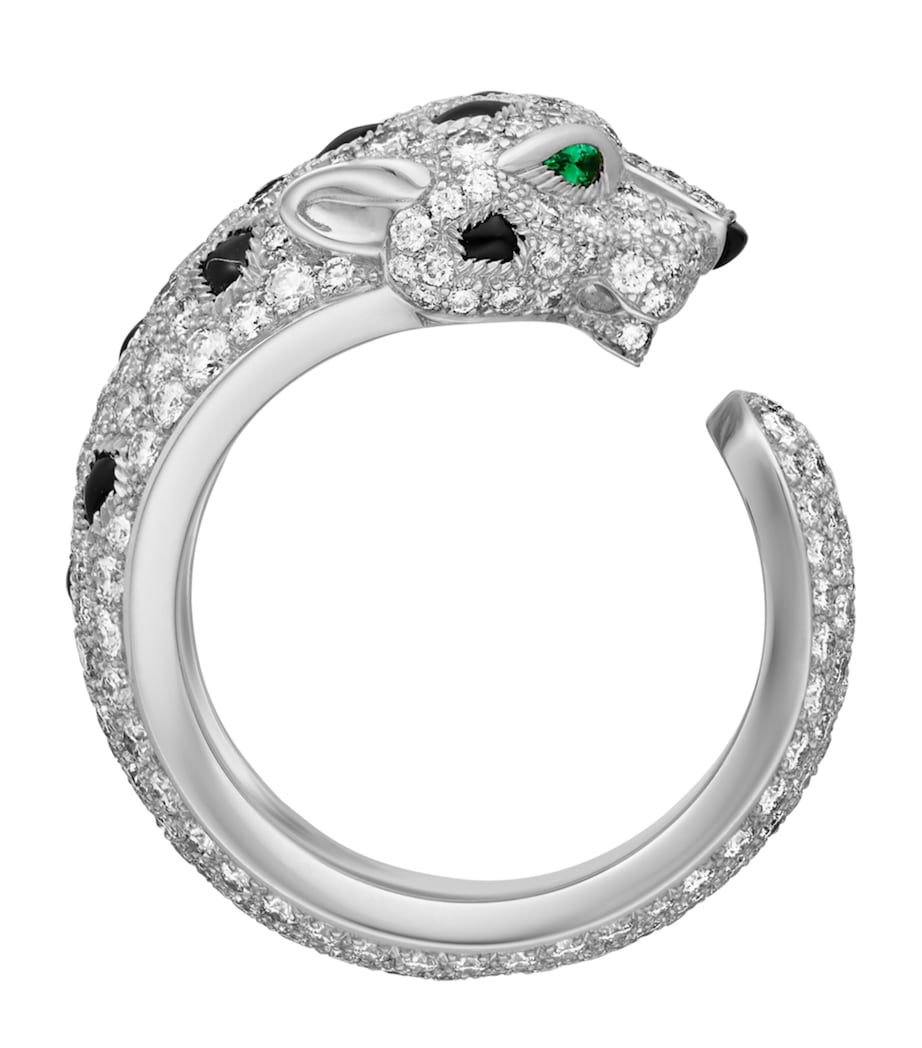 White Gold and Diamond Panthère de Cartier Ring WHITE GOLD Image 2