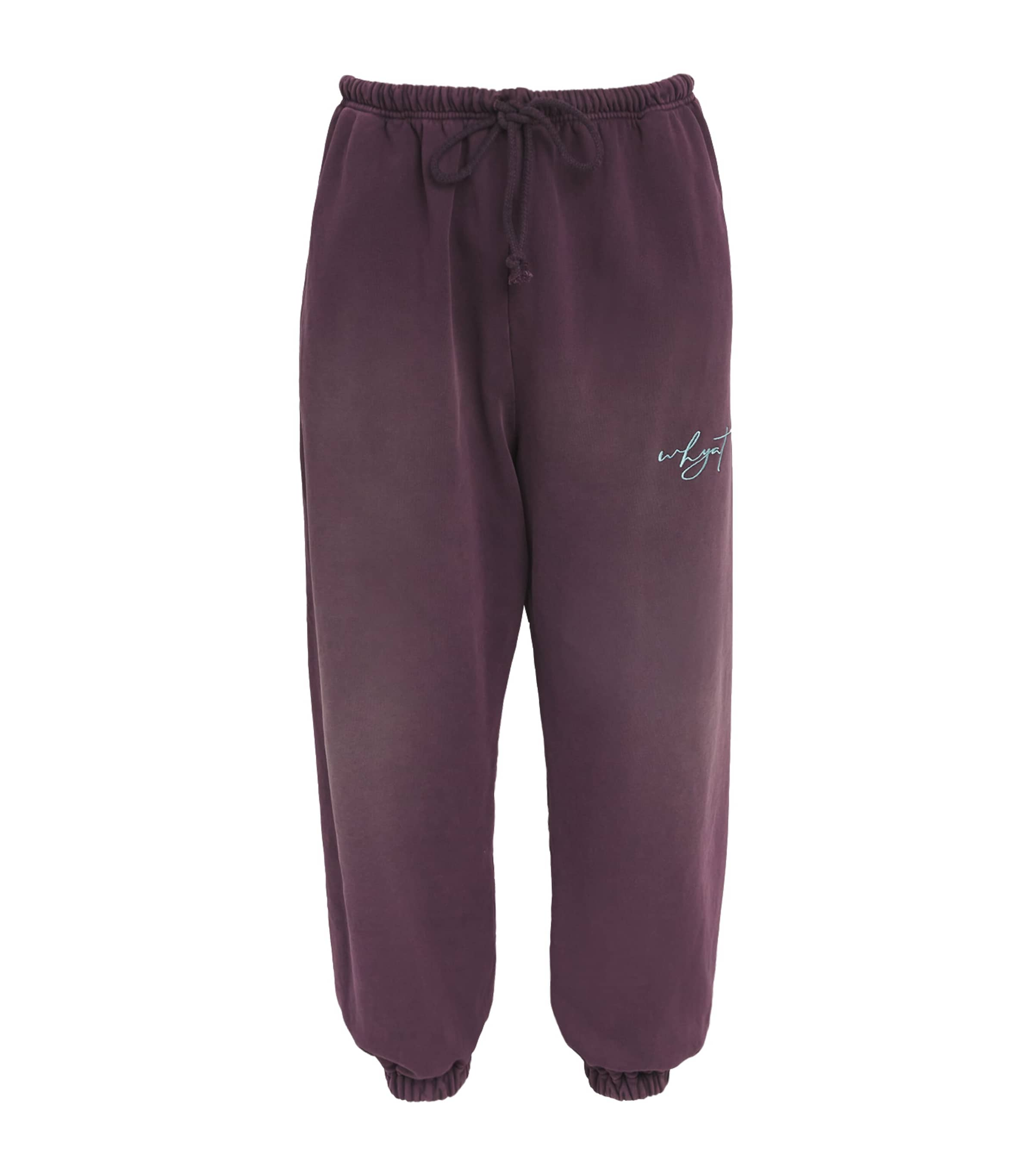 Whyat Cotton Logo Sweatpants In Purple