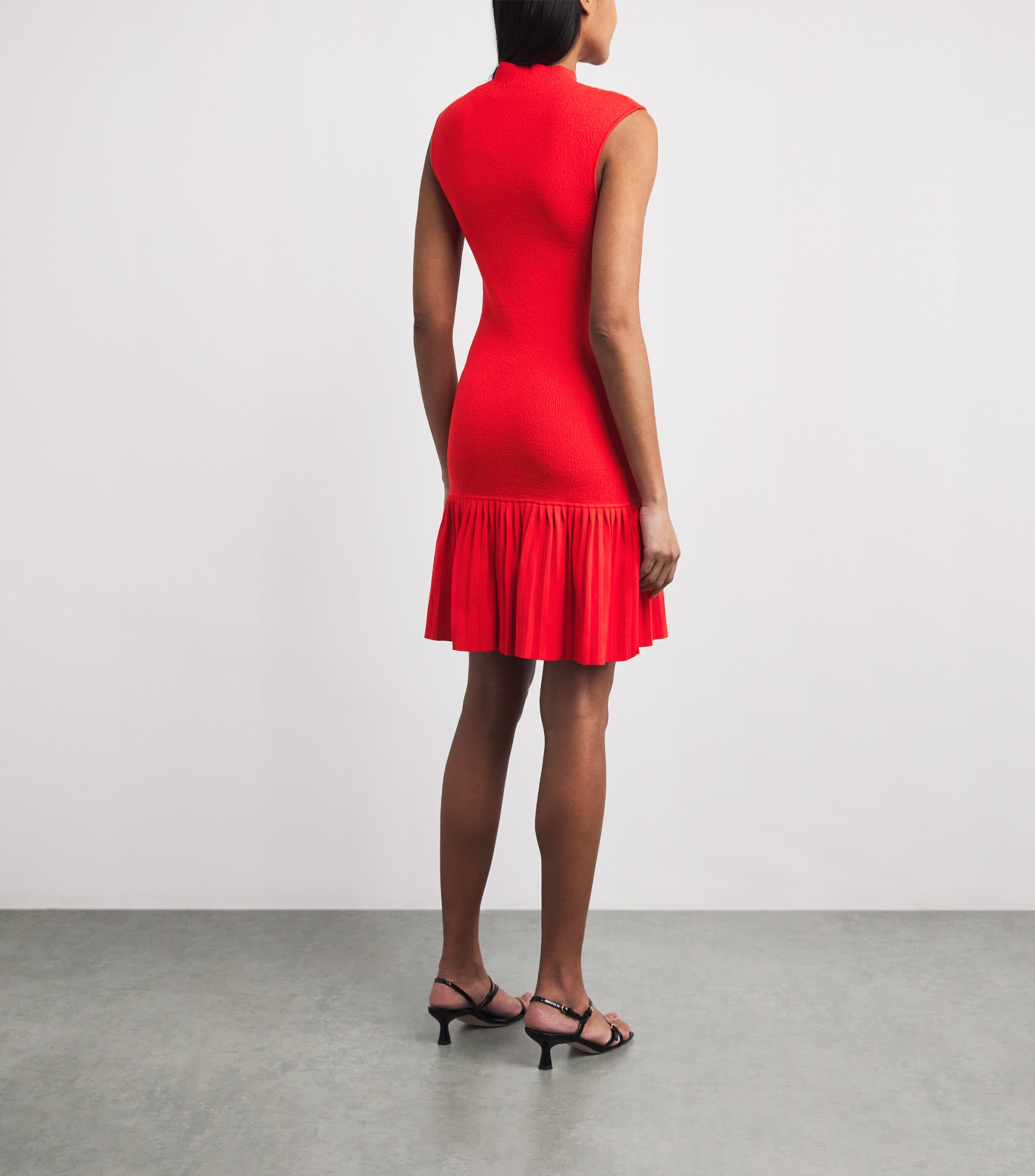 Claudie Pierlot Womens Knitted High-Neck Mini Dress Tangerine Image 4