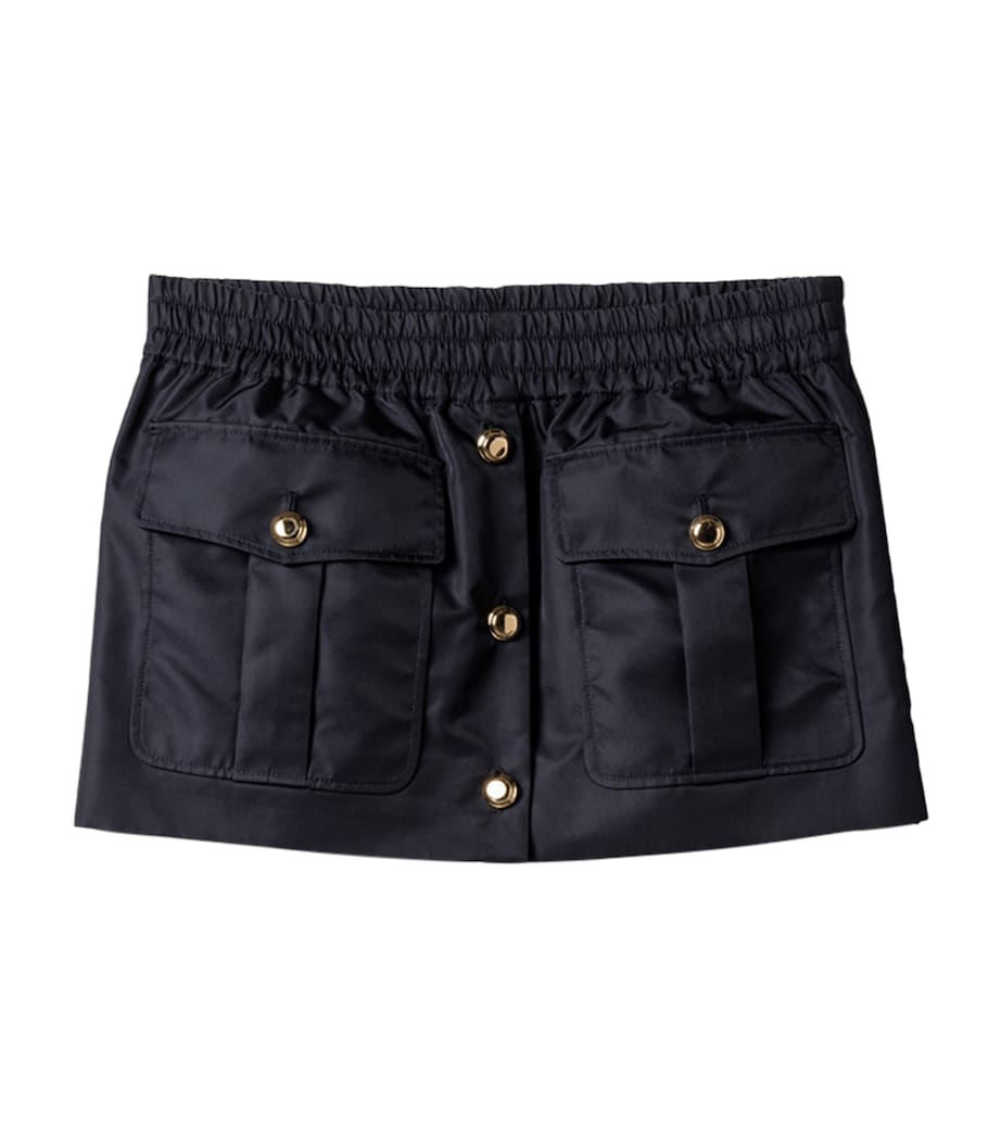 Miu Miu Womens Technical Buttoned Mini Skirt Image 1
