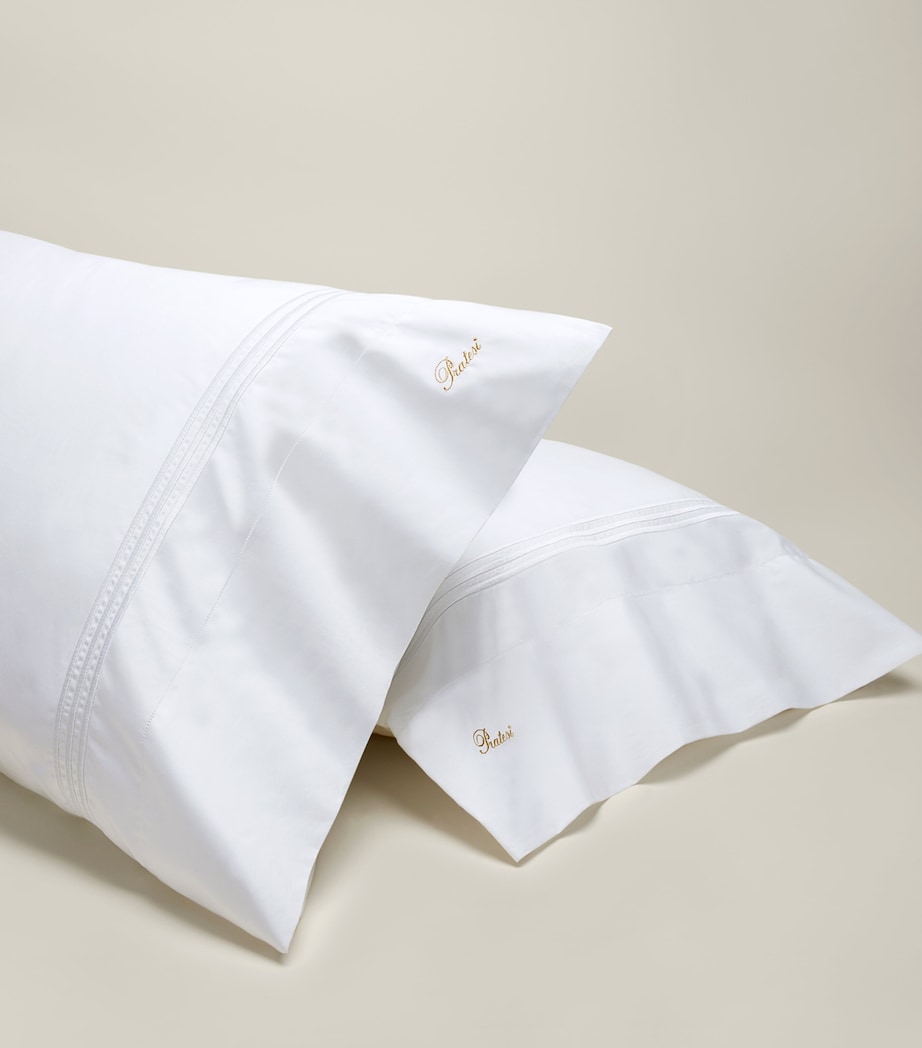 Tre Righe Sham (13cm x 41cm) WHITE/WHITE Image 2