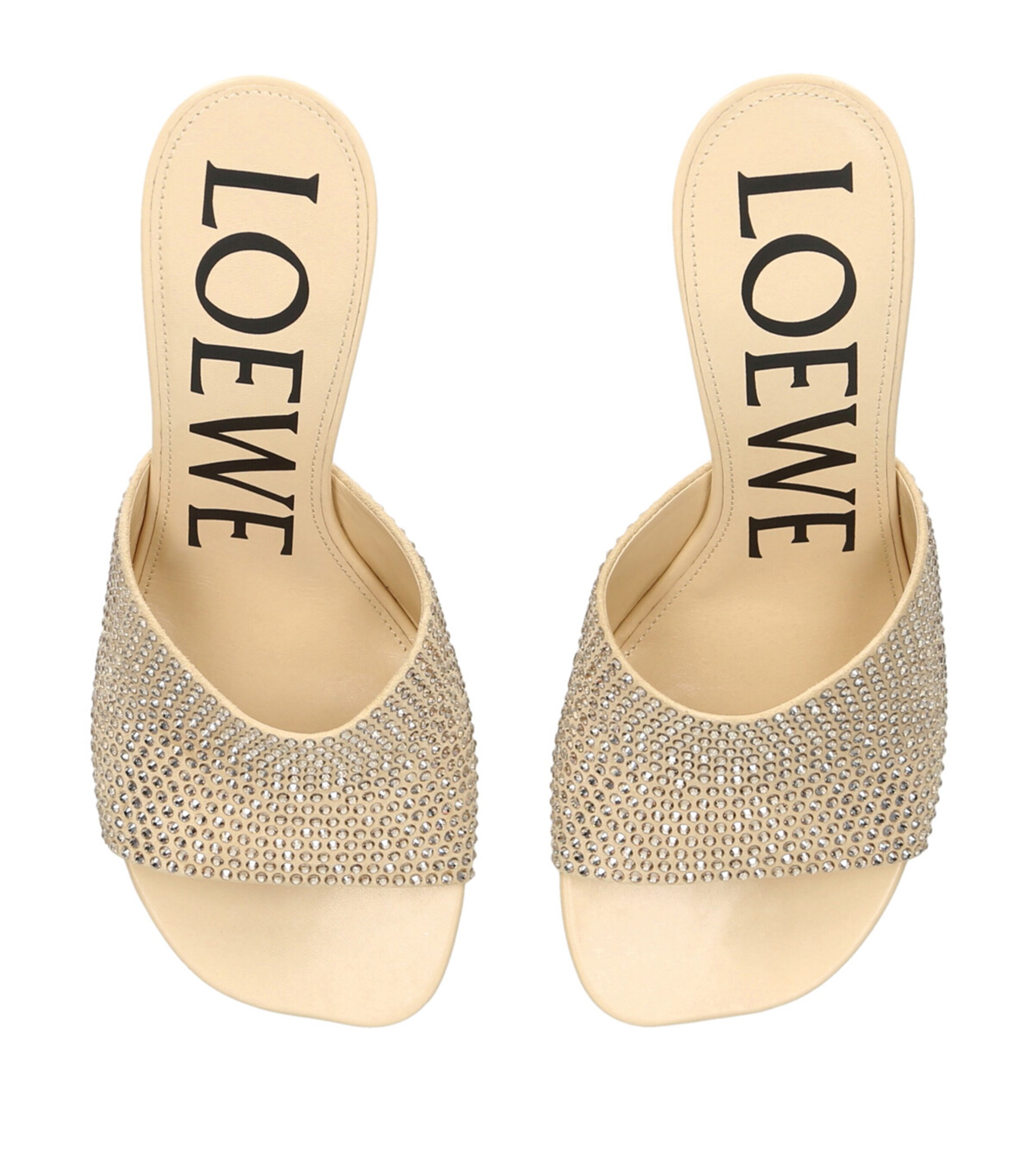 LOEWE Crystal-Embellished Mules 90 Blush Image 4